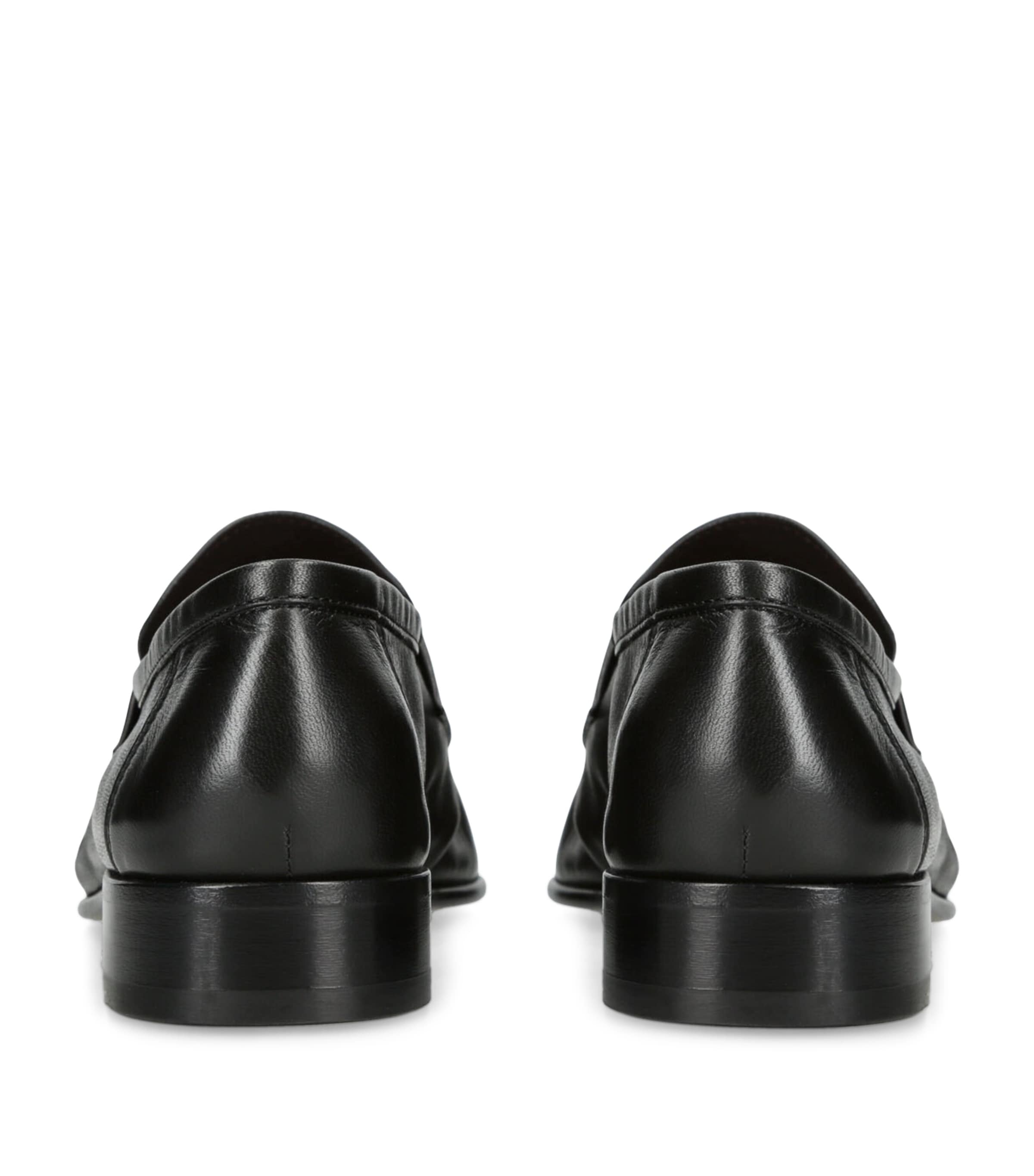 Soft Leather Loafers BLACK Image 2