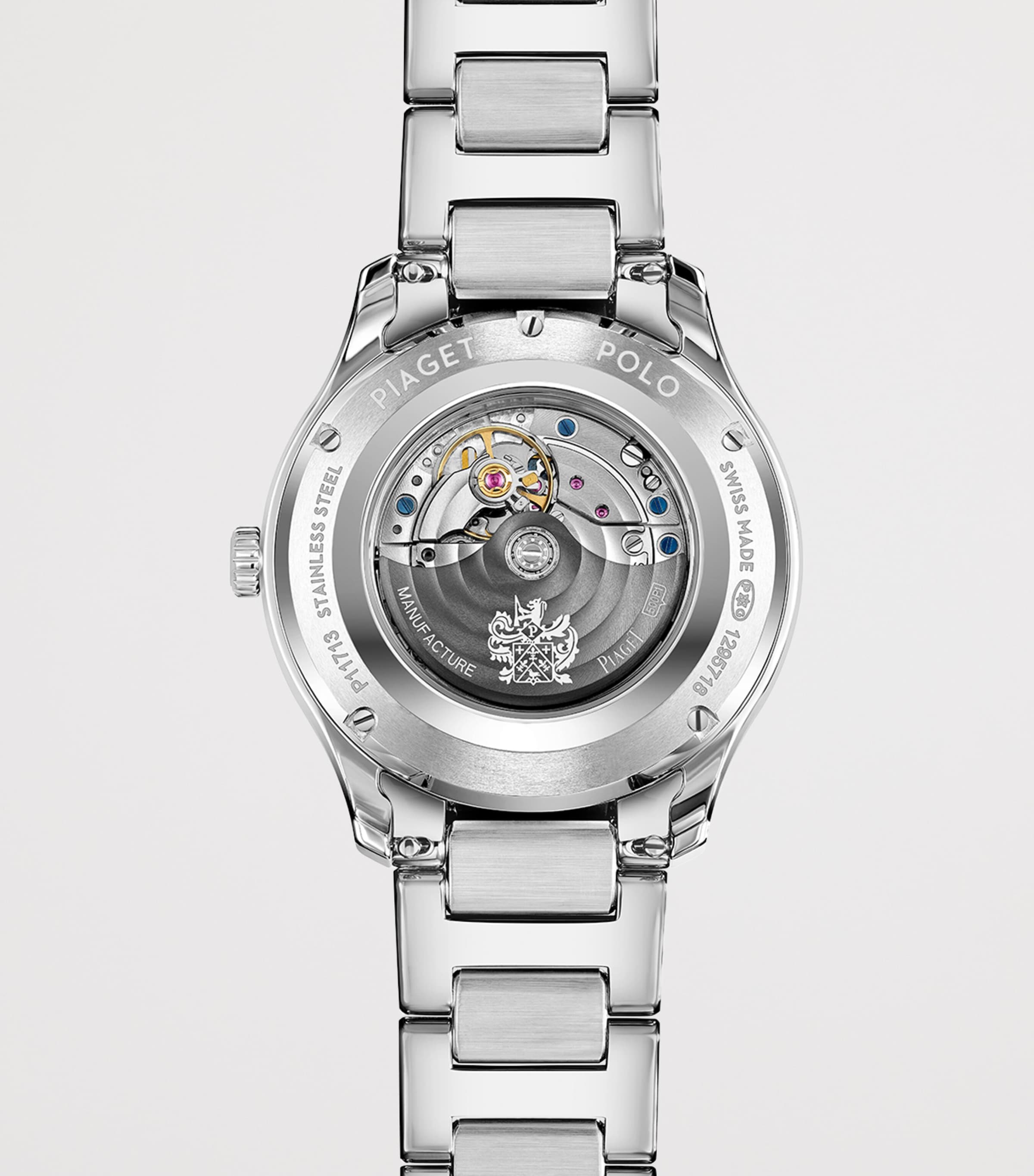 Piaget Stainless Steel and Diamond Polo Date Watch 36mm Silver Image 5