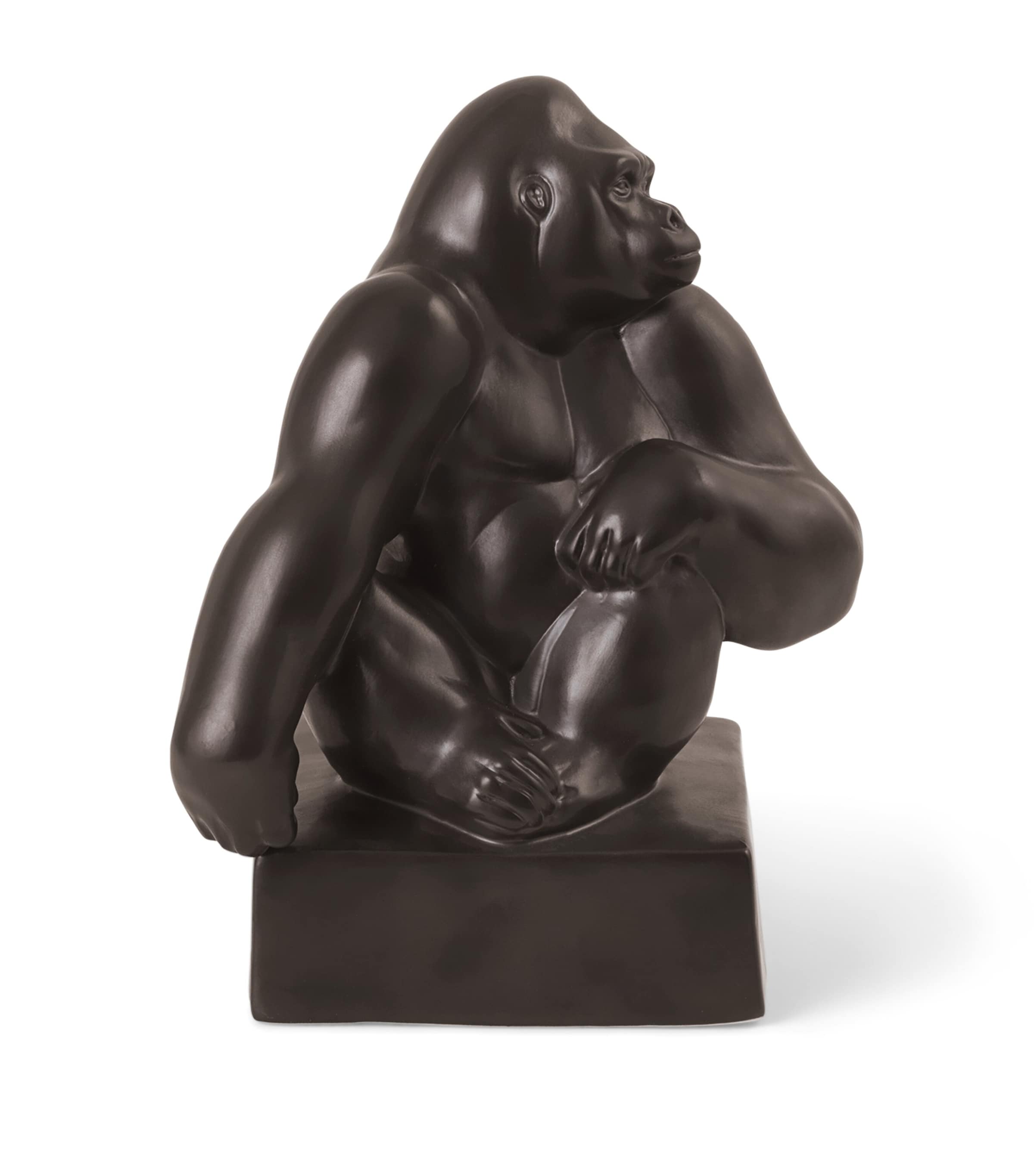 Porcelain Gorilla Figurine (20cm) MULTI Image 3