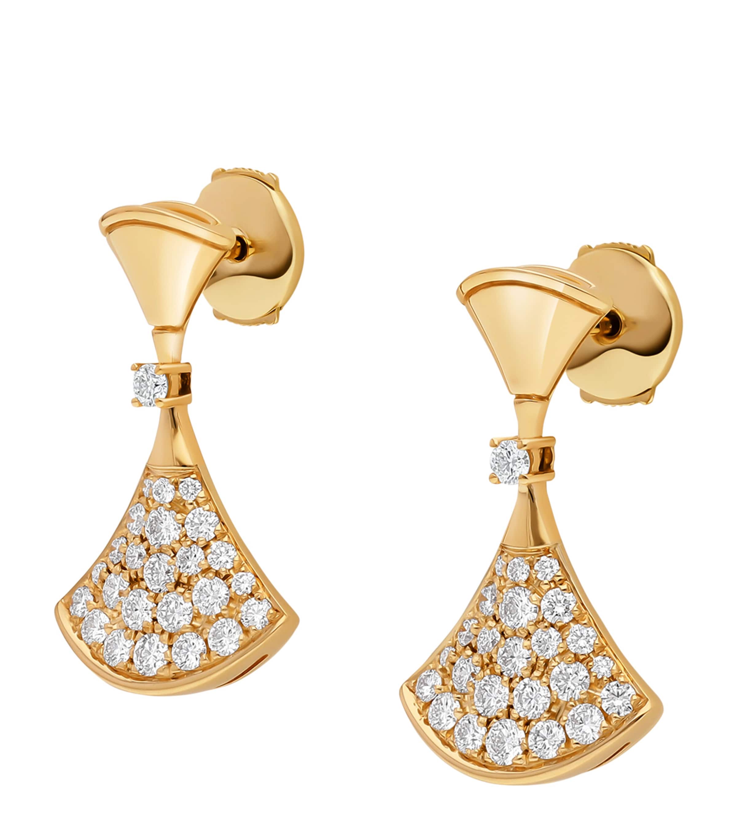 Yellow Gold and Diamond Divas' Dream Earrings YELLOW GOLD Image 2