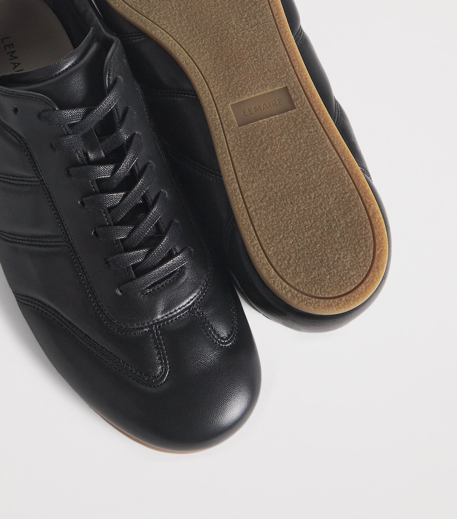 Leather Soft Runner Sneakers BLACK BK999 Image 7