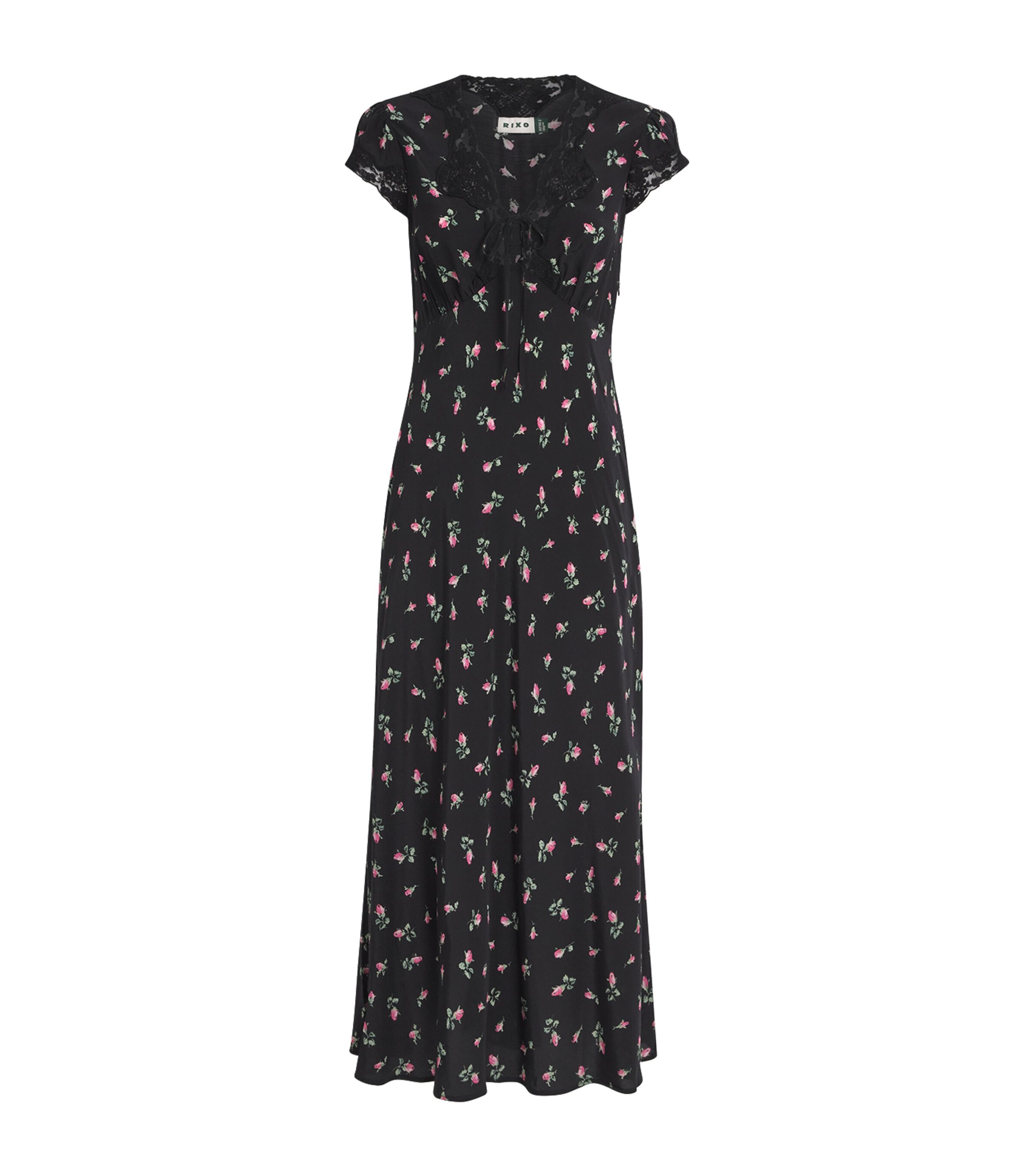 Rose Print Amary Maxi Dress SIENNA BUD BLACK Image 1