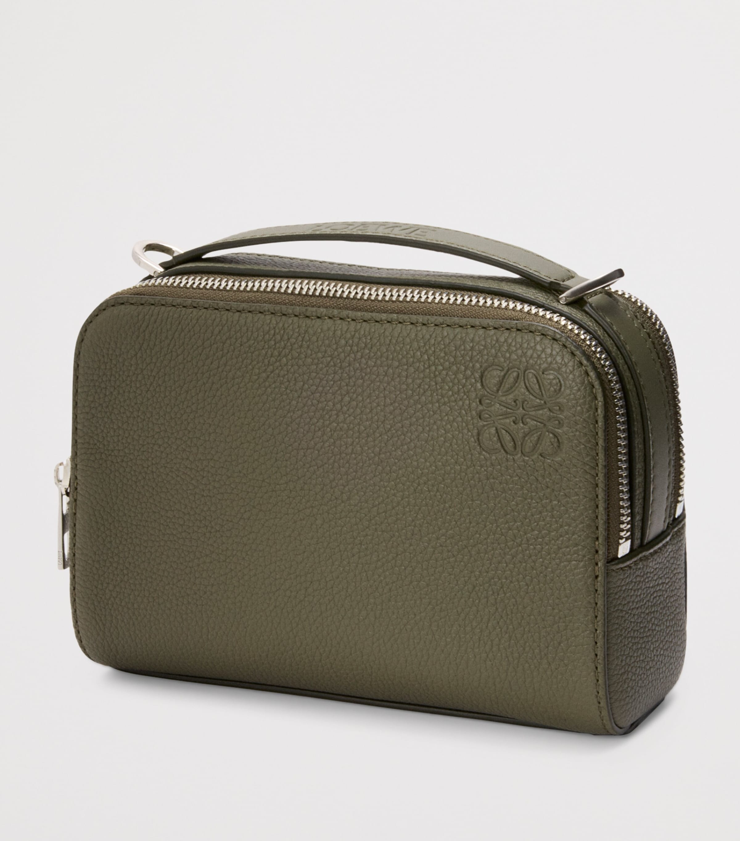 LOEWE Leather Essential Camera Bag Khaki Green Image 3