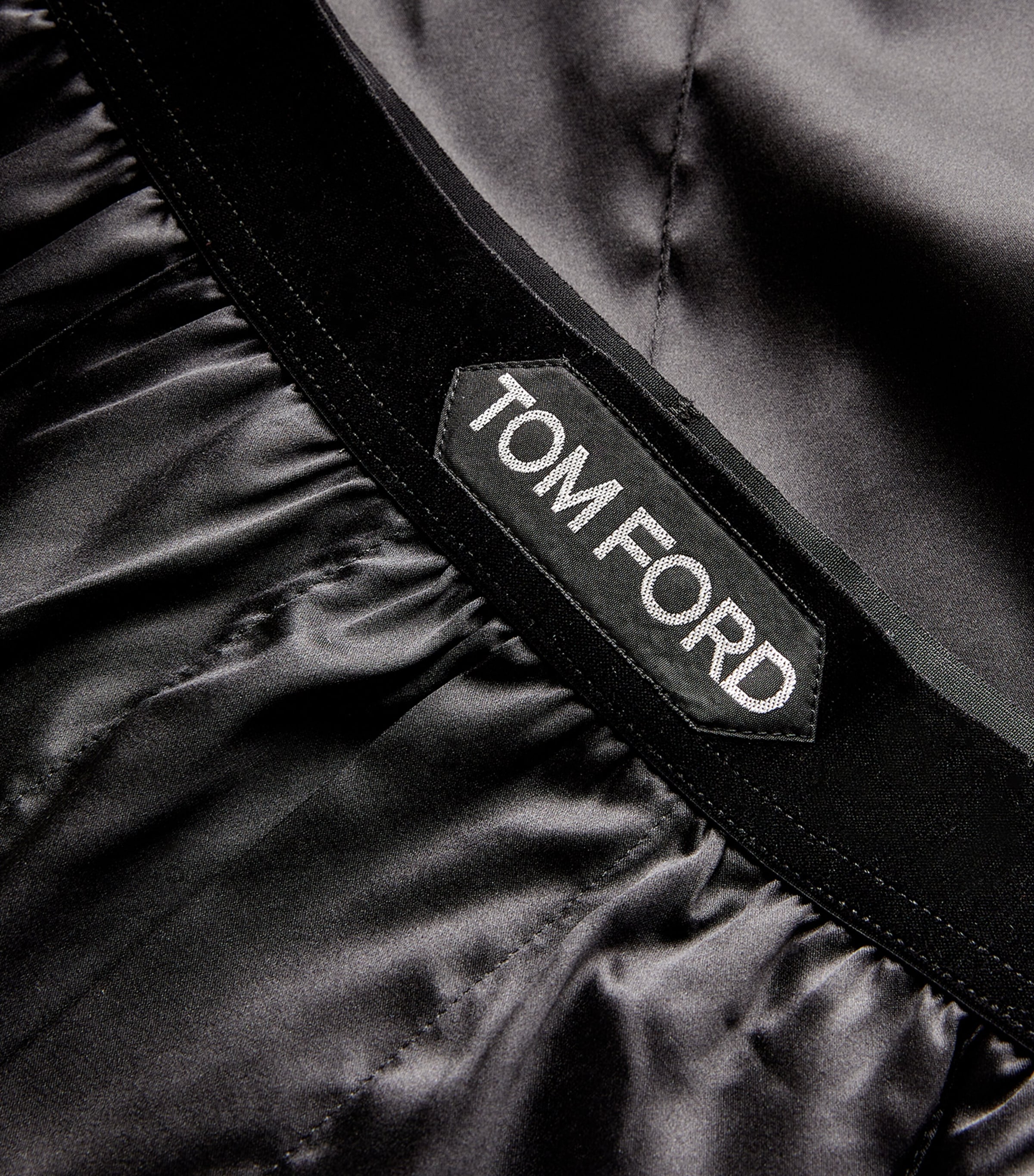 Stretch-Silk Pyjama Bottoms 002 BLACK Image 5