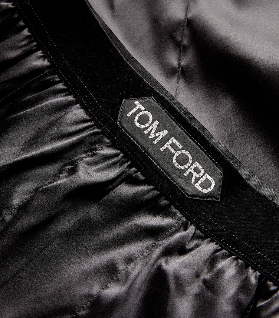 Stretch-Silk Pyjama Bottoms 002 BLACK Image 5