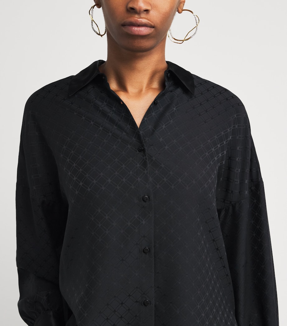 Silk Jacquard Palace Shirt 1001 NOIR Image 5