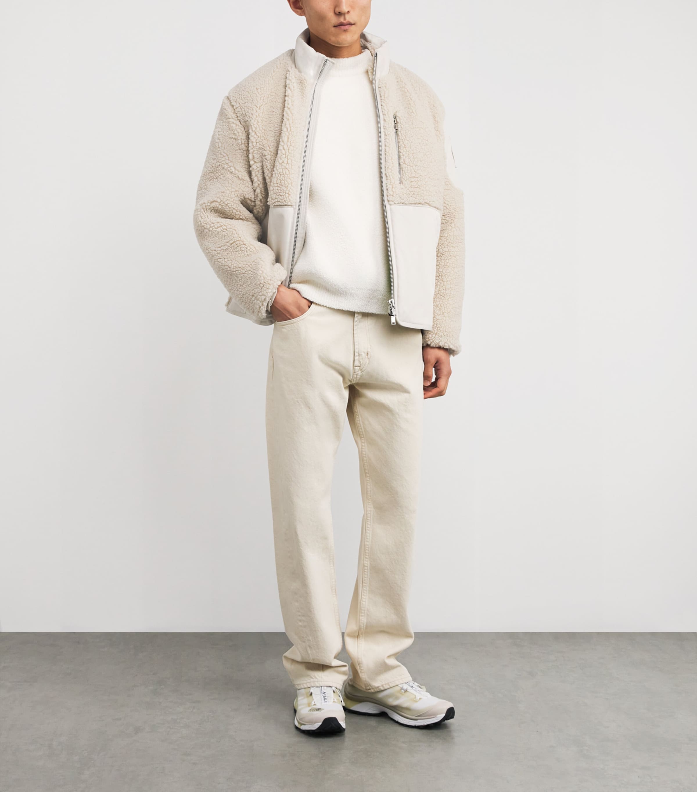 Fleece-Trim Jacket ALABASTER - 1705 Image 2