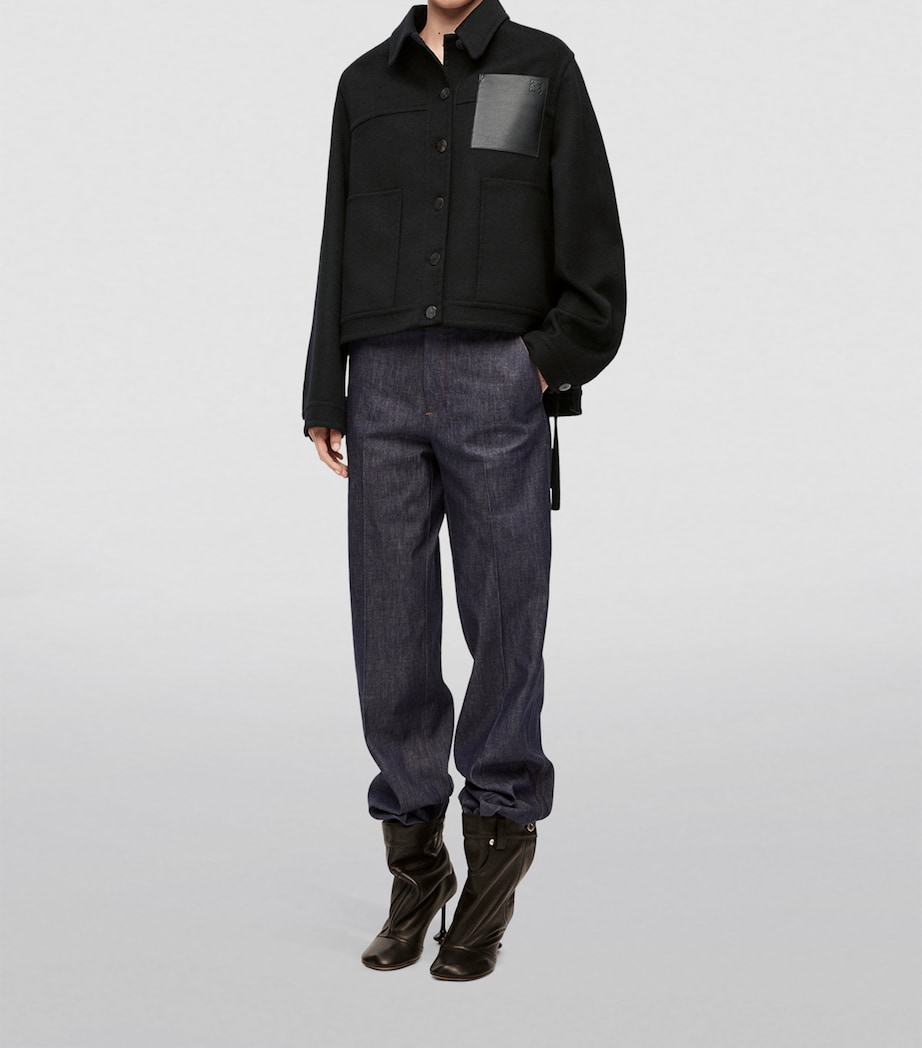 Wool-Cashmere Workwear Jacket BLACK Image 2