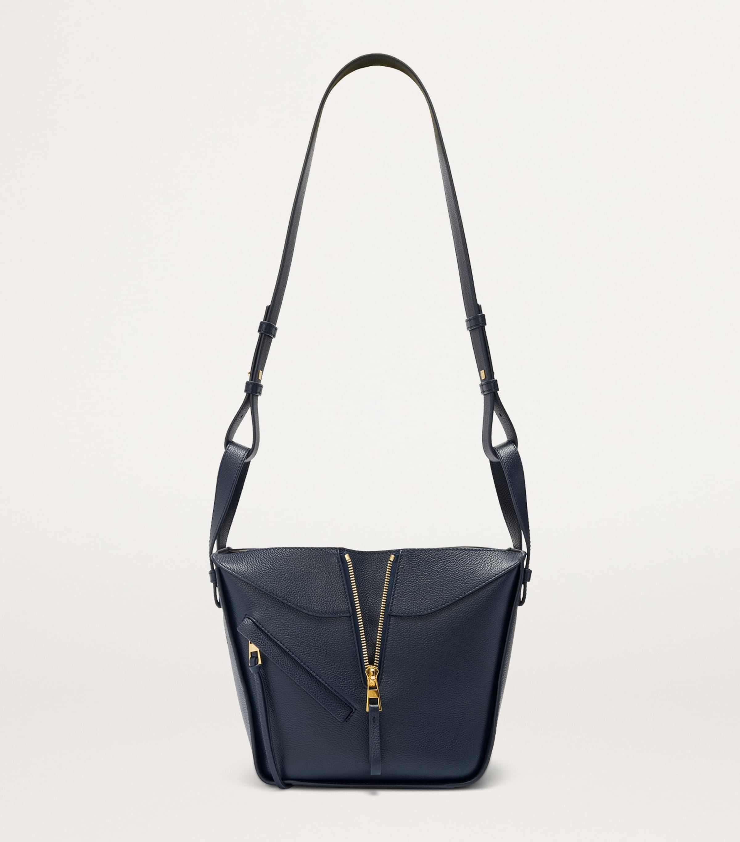 Leather Hammock Top-Handle Bag DEEP NAVY Image 5