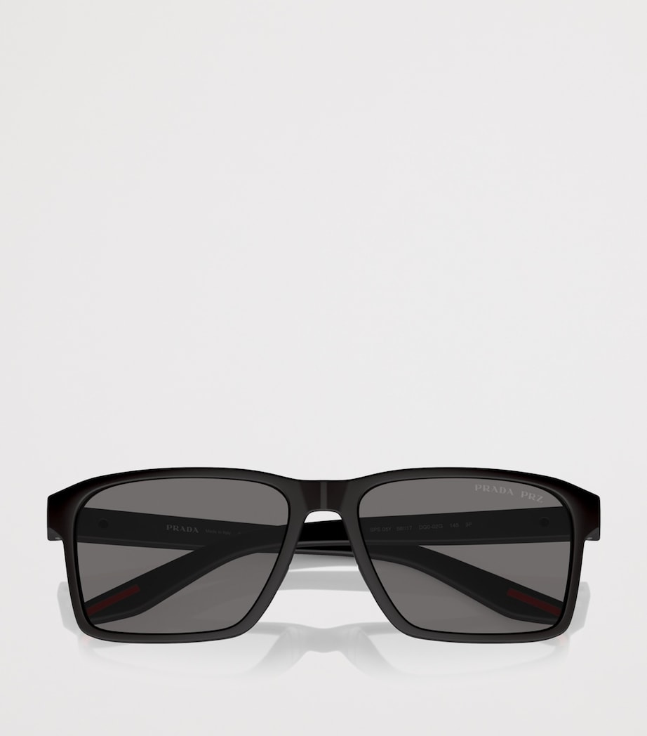 Prada Linea Rossa Rectangle Sunglasses Black Image 5