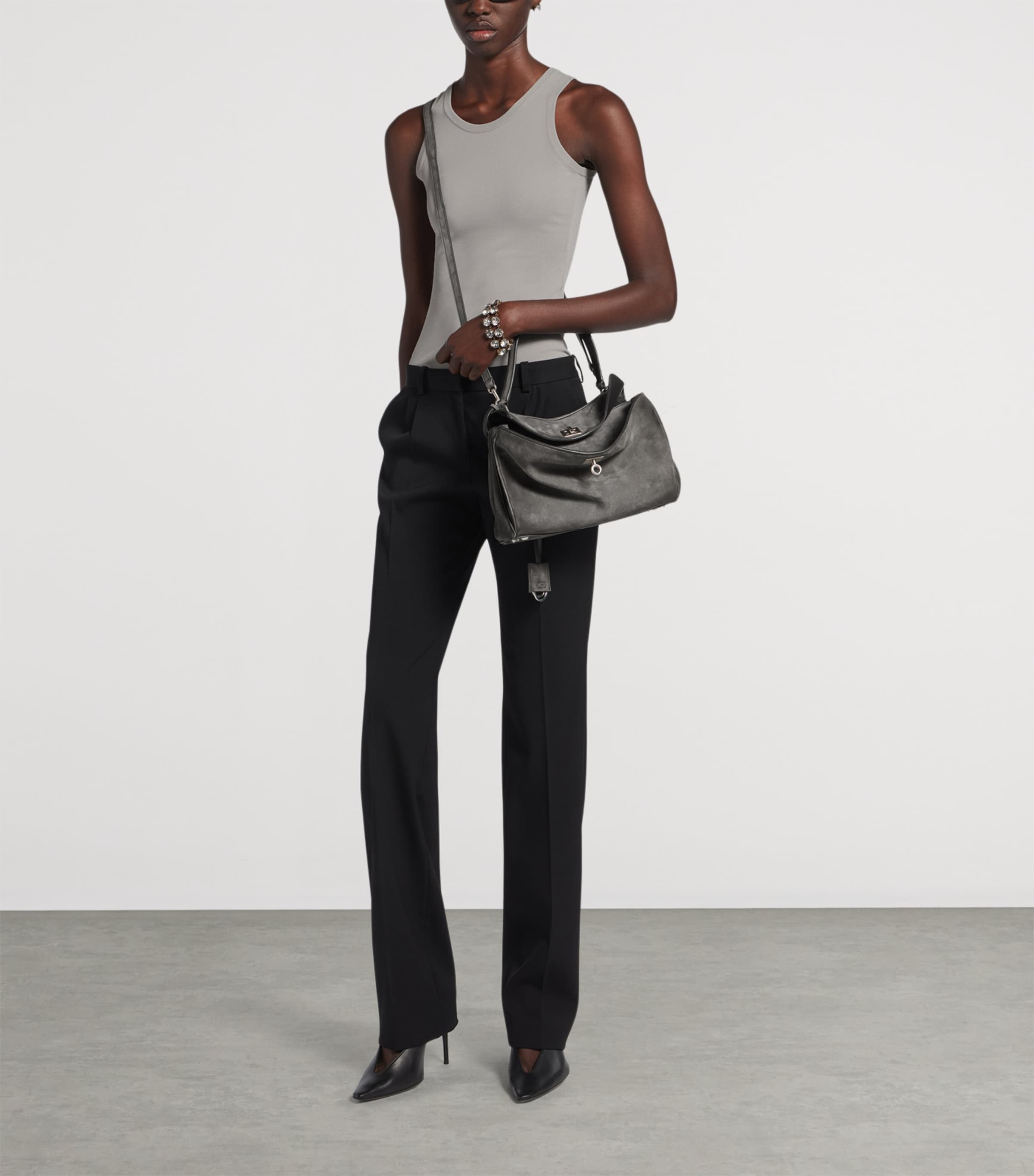 Balenciaga Small Suede Rodeo Top-Handle Bag Image 2