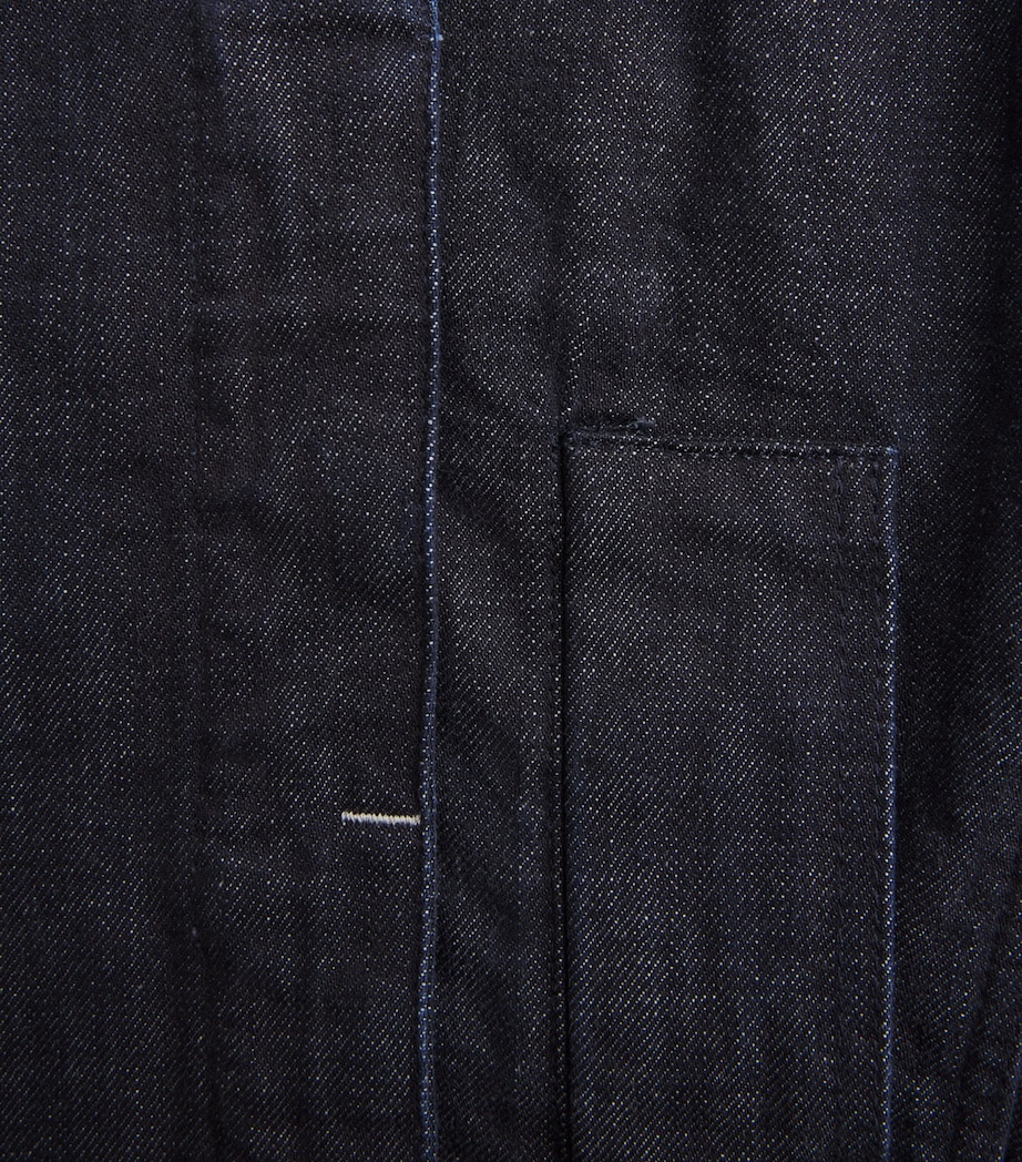 Cropped Denim Jacket 390 DARK NAVY Image 5