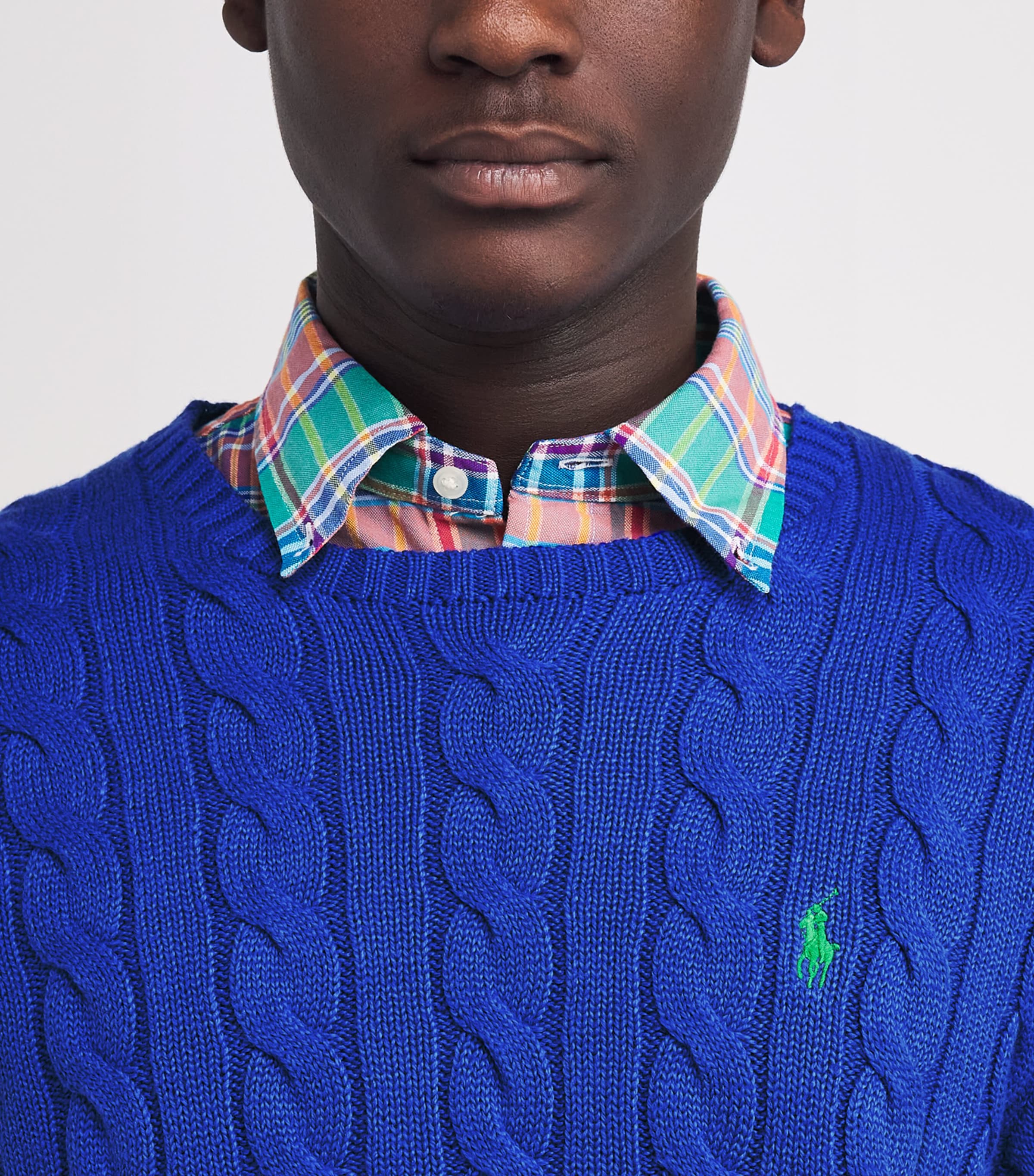 Cotton Cable-Knit Sweater PACIFIC ROYAL Image 6