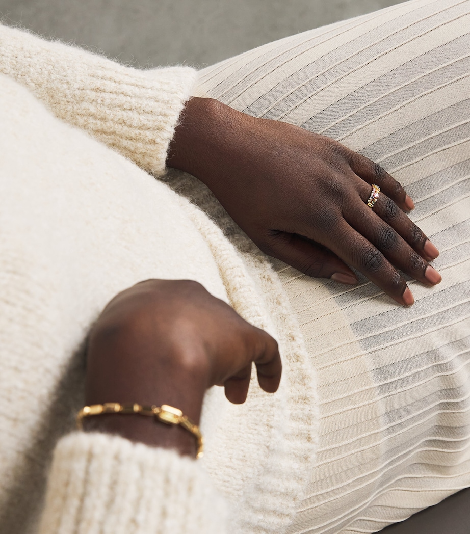 Yellow Gold, Diamond and Pastel Sapphire La Fantasie Half-Band Ring 18K YG/PS Image 5