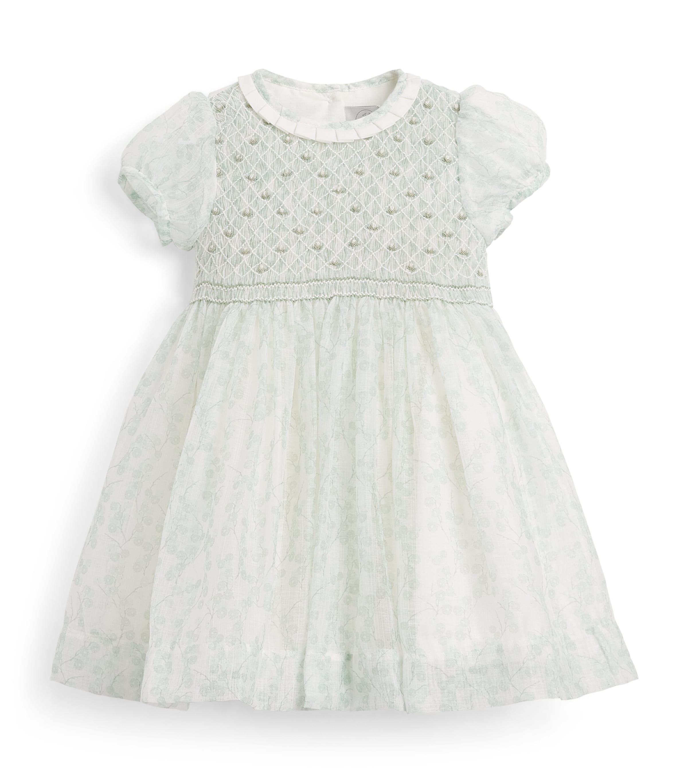 PEPA LONDON Floral Smocked Dress (12 Months - 4 Years) Green Image 1