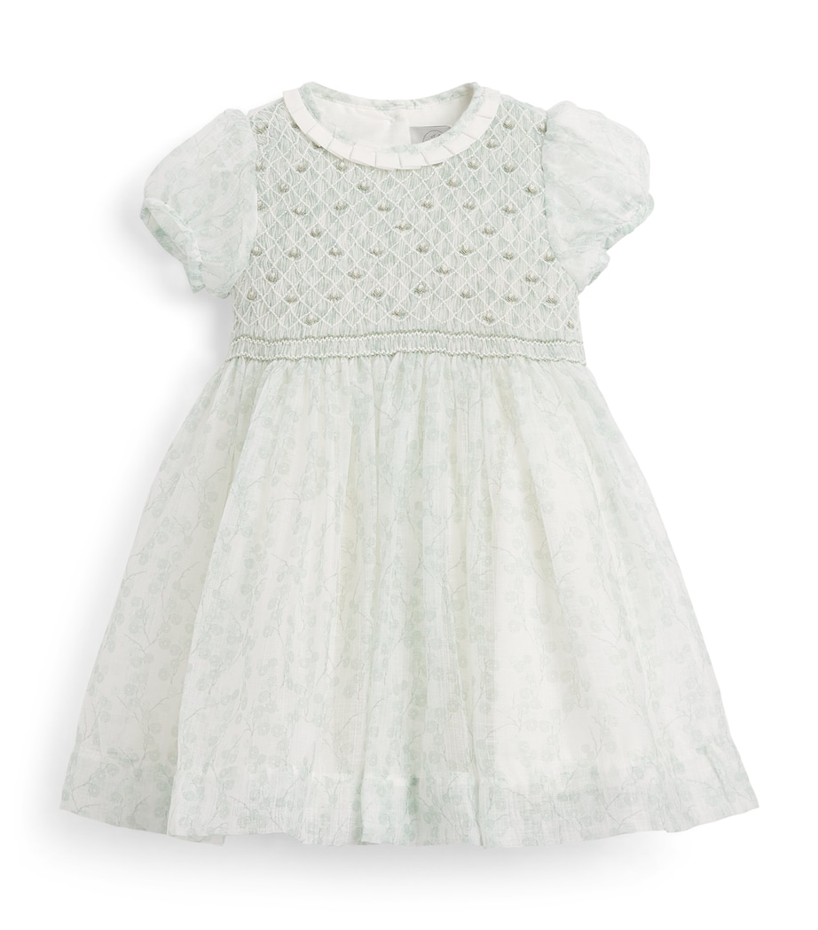 PEPA LONDON Floral Smocked Dress (12 Months - 4 Years) Green Image 1