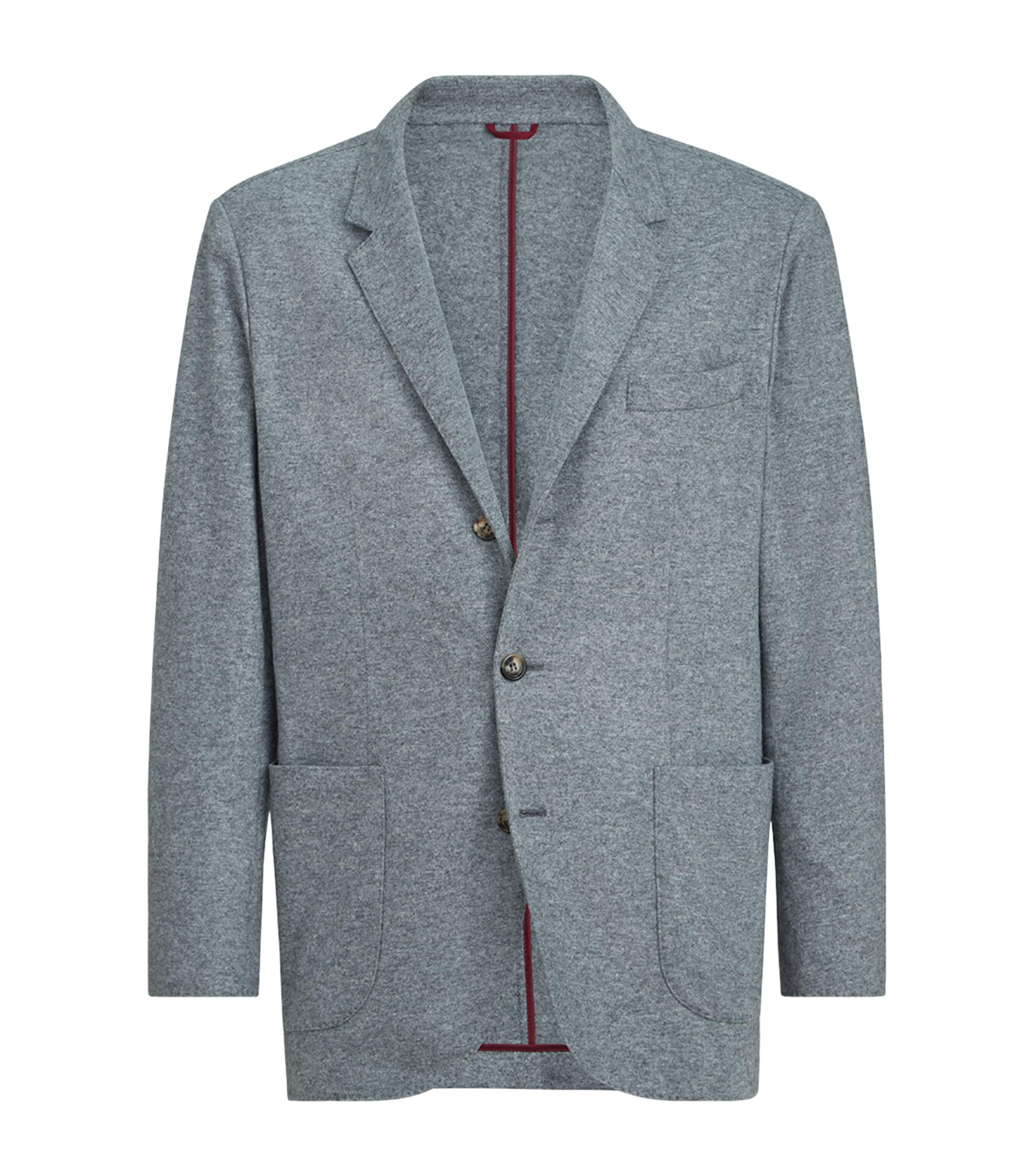 Brunello Cucinelli Mens Cashmere Jersey Blazer Image 1