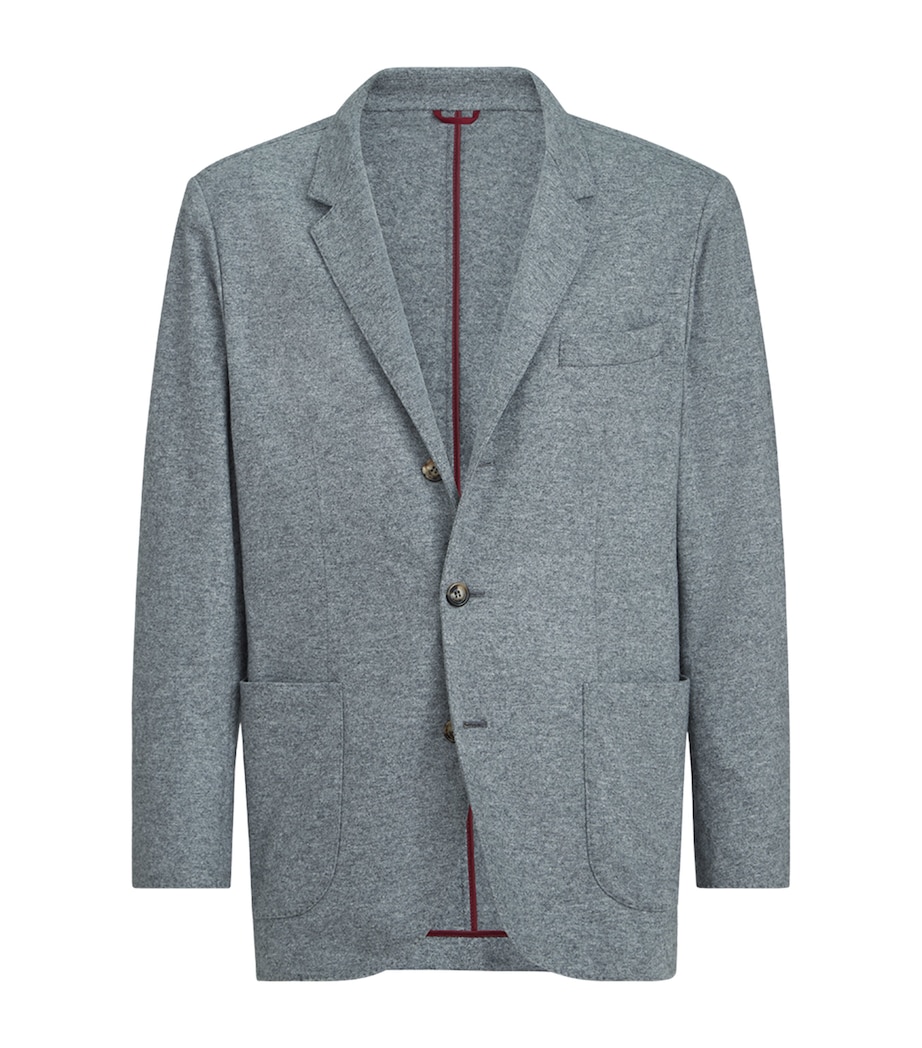 Brunello Cucinelli Mens Cashmere Jersey Blazer Image 1