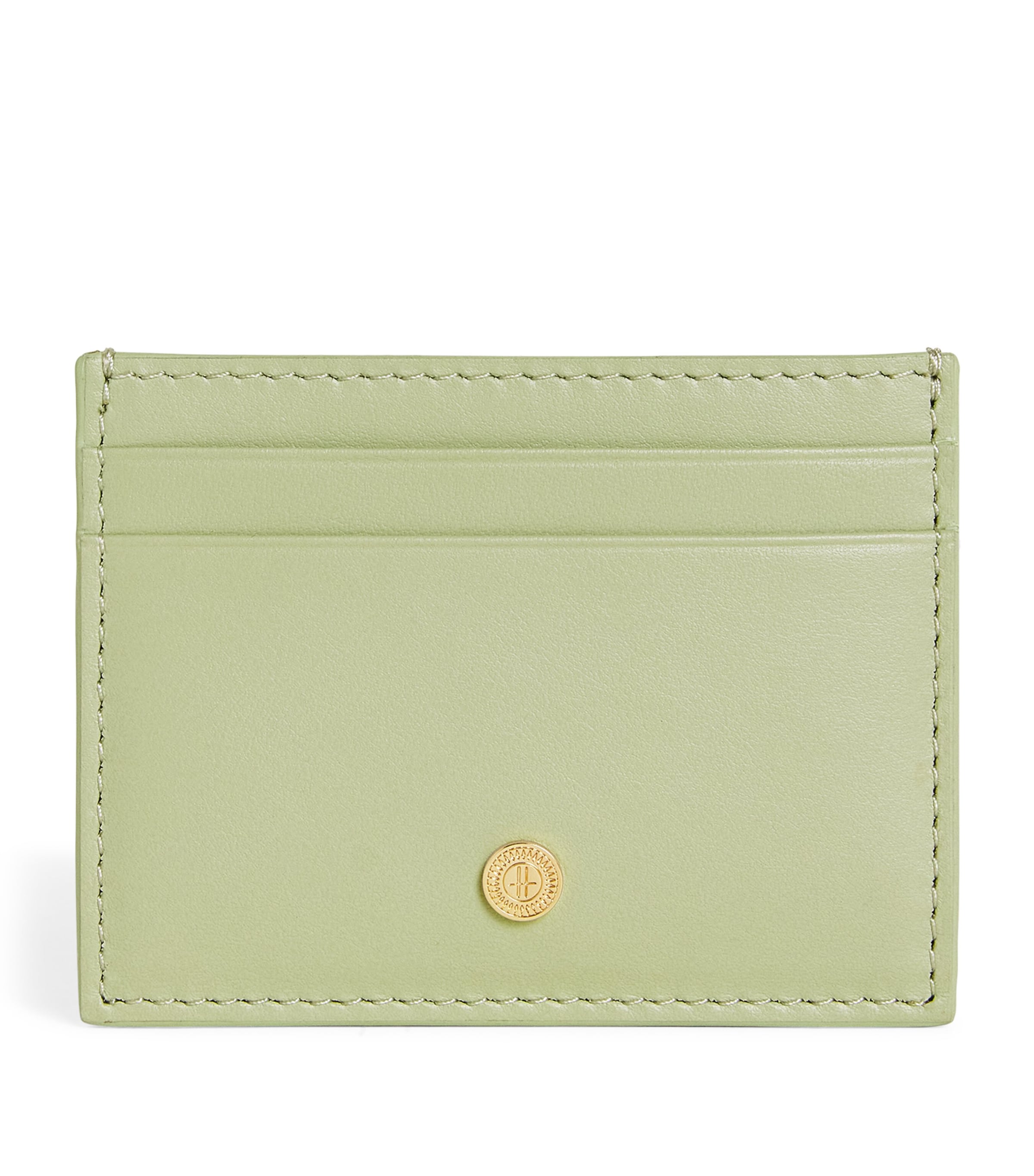 Harrods Leather Card Holder In Green