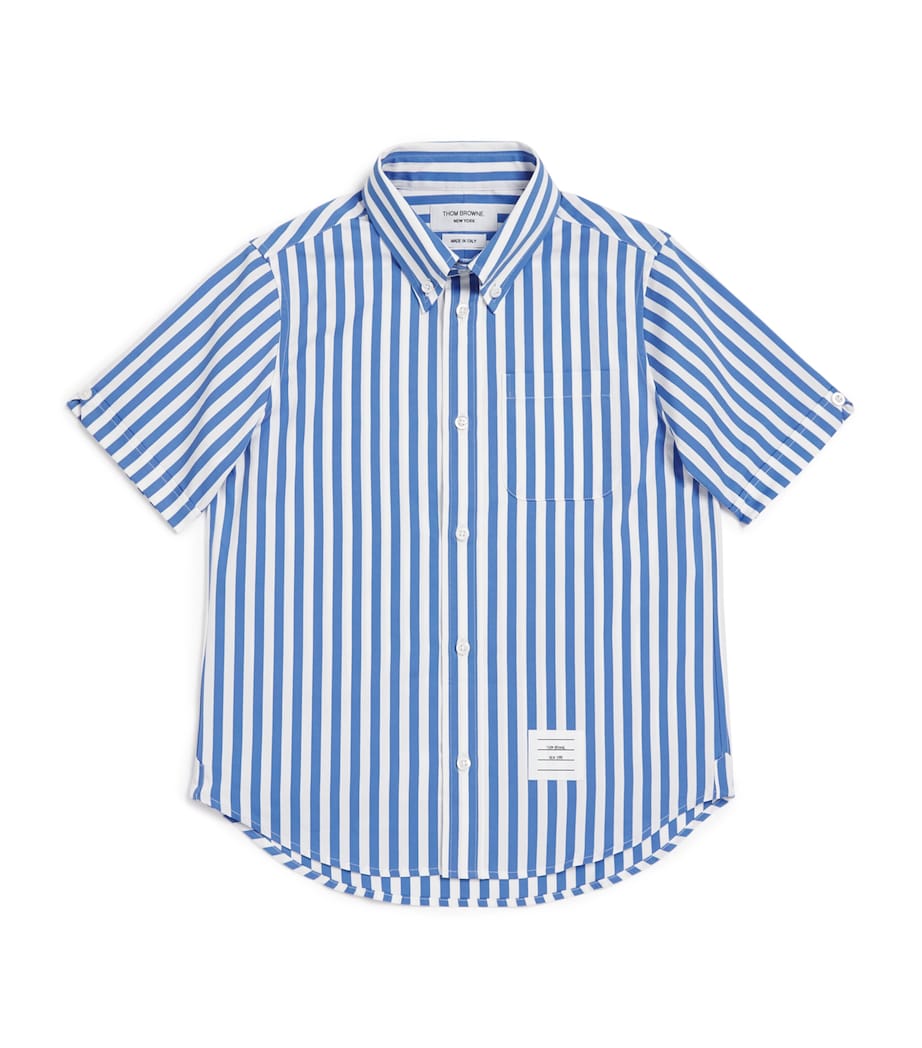 Cotton Stripe Shirt (2-12 Years) MEDIUM BLUE Image 1