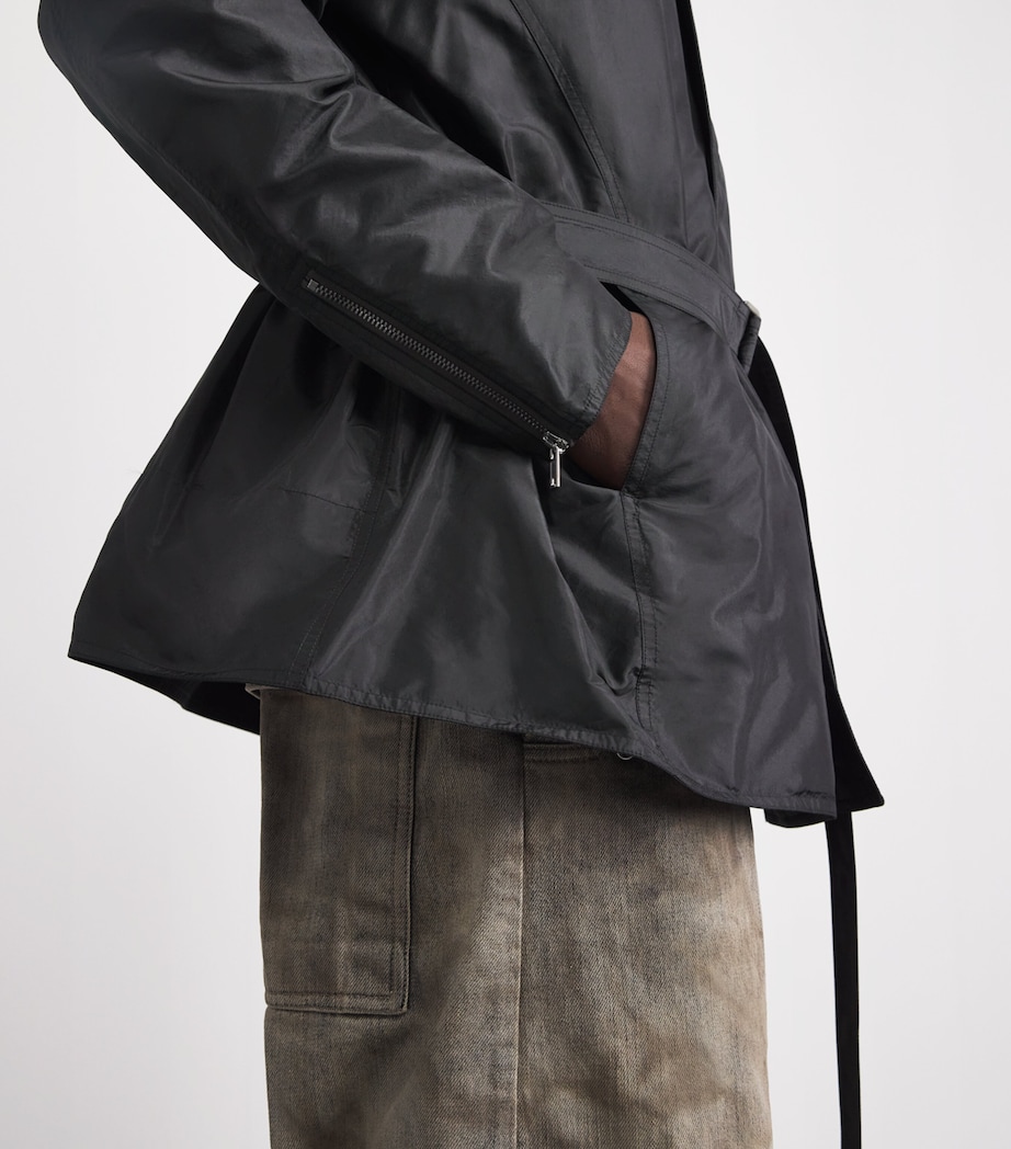 Rick Owens Mens Silk Taffeta Dracucaban Jacket Black Image 3