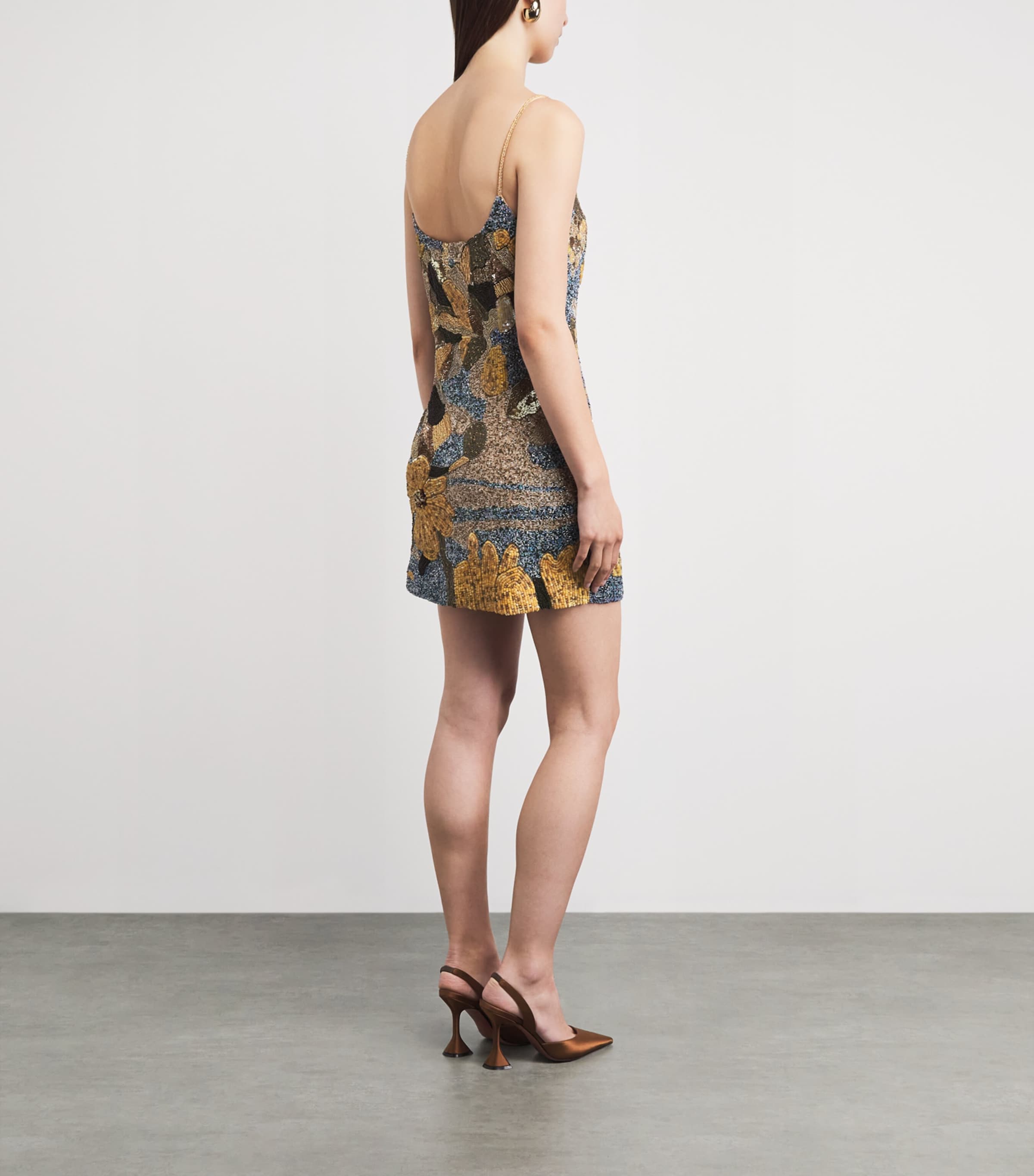 Cult Gaia Womens Beaded Bebe Mini Dress Wild Dahlia Image 4