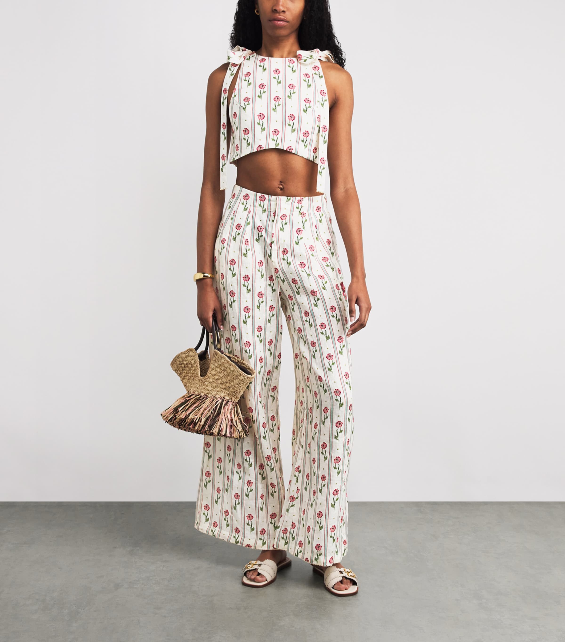 Linen Olmeco Crop Top MULTICOLOUR Image 2