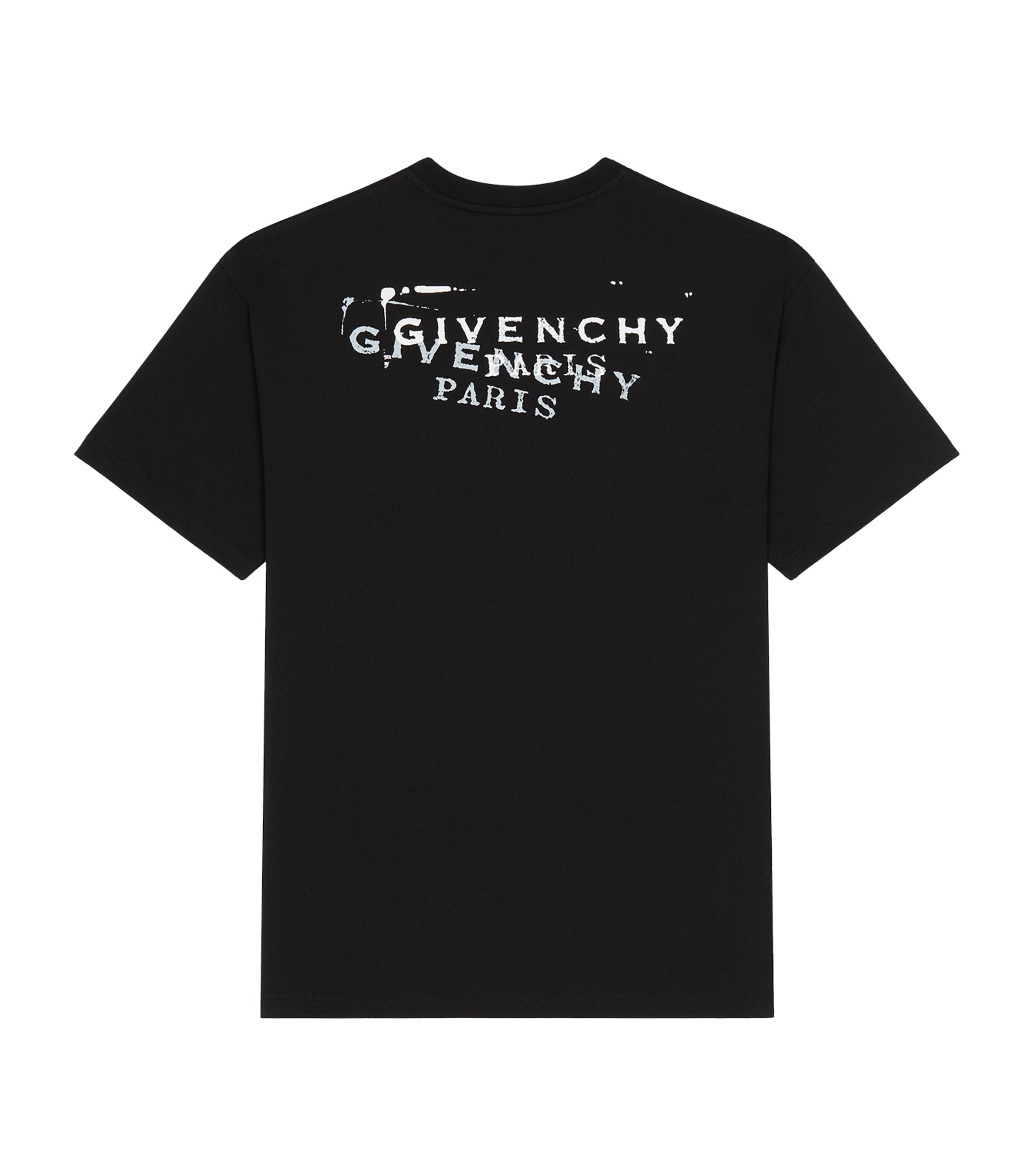 Cotton Stamp Print T-Shirt BLACK Image 2