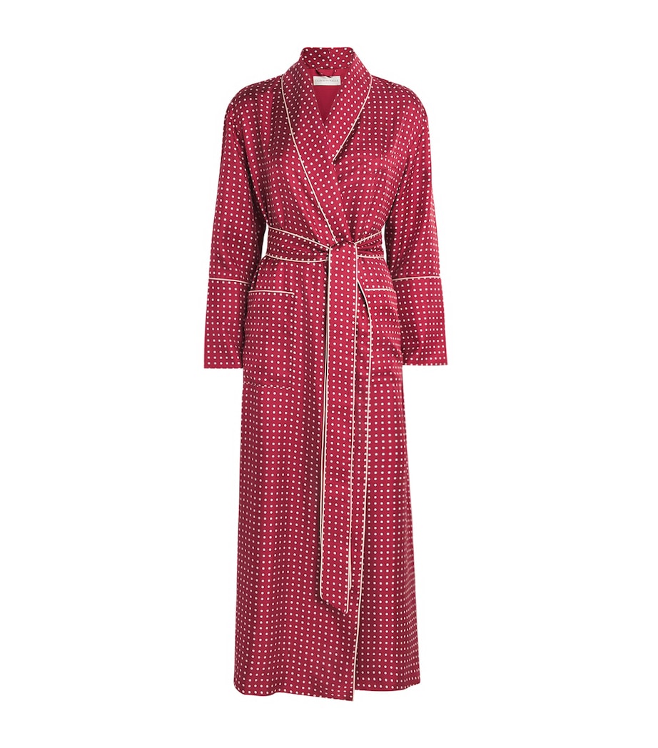 Olivia von Halle Womens Silk Spot Capability Robe Palazzo Image 1
