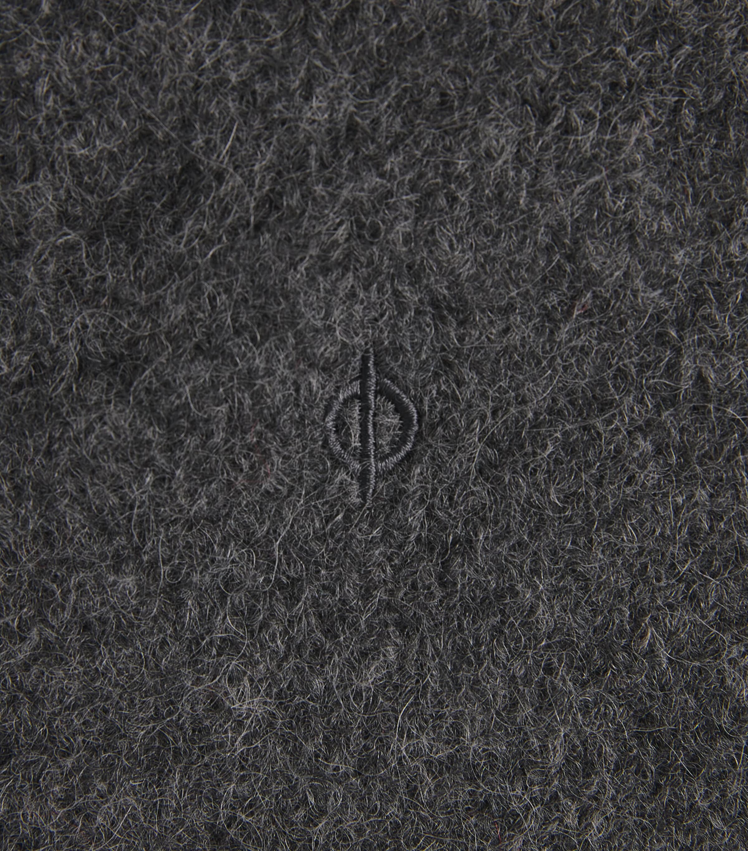 Samsøe Samsøe Mens Alpaca-Blend Sajob Hoodie Dark Grey Mel. Image 6