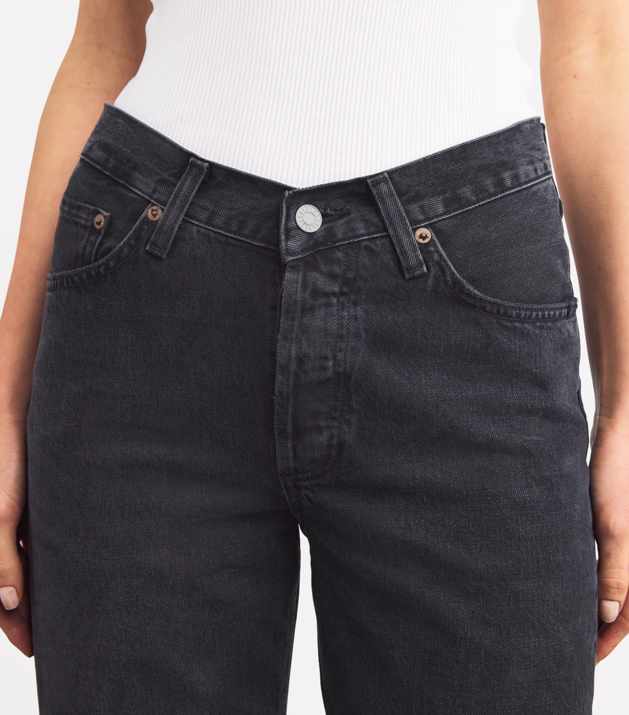 ボトムスその他 AGOLDE Black V-Waist Kelly jeans in recycled denim V-Waist Kelly in Decibel – AGOLDE