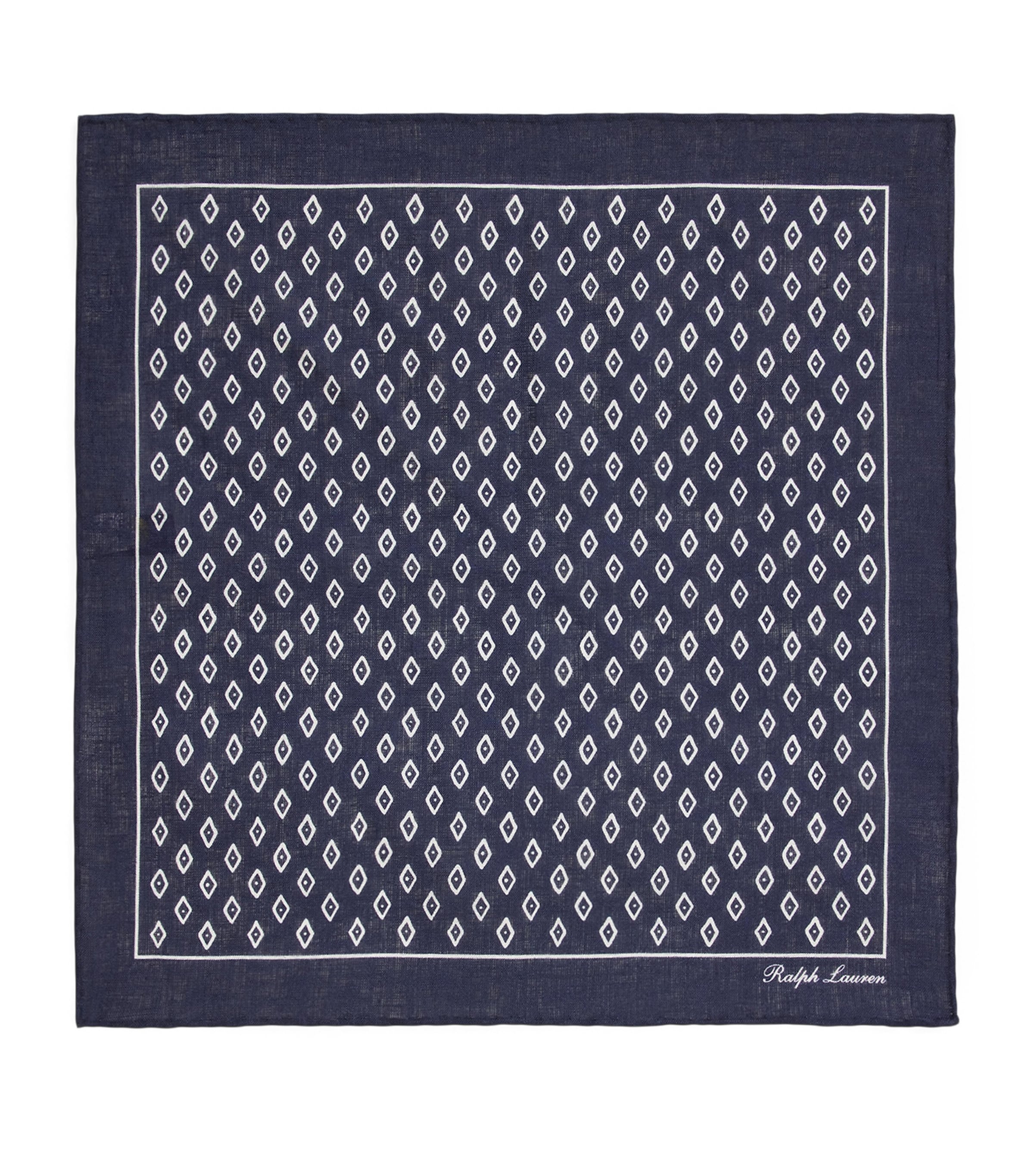 Ralph Lauren Collection Linen Art Deco Neckerchief Natural Image 1