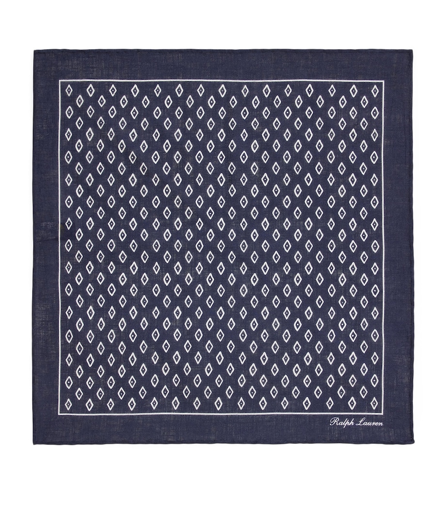Ralph Lauren Collection Linen Art Deco Neckerchief Natural Image 1