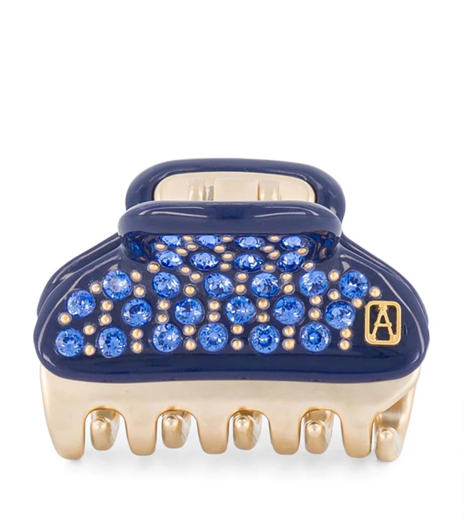 Gold-Plated Crystal-Embellished Claw Hair Clip M5- MARINE/OR Image 1