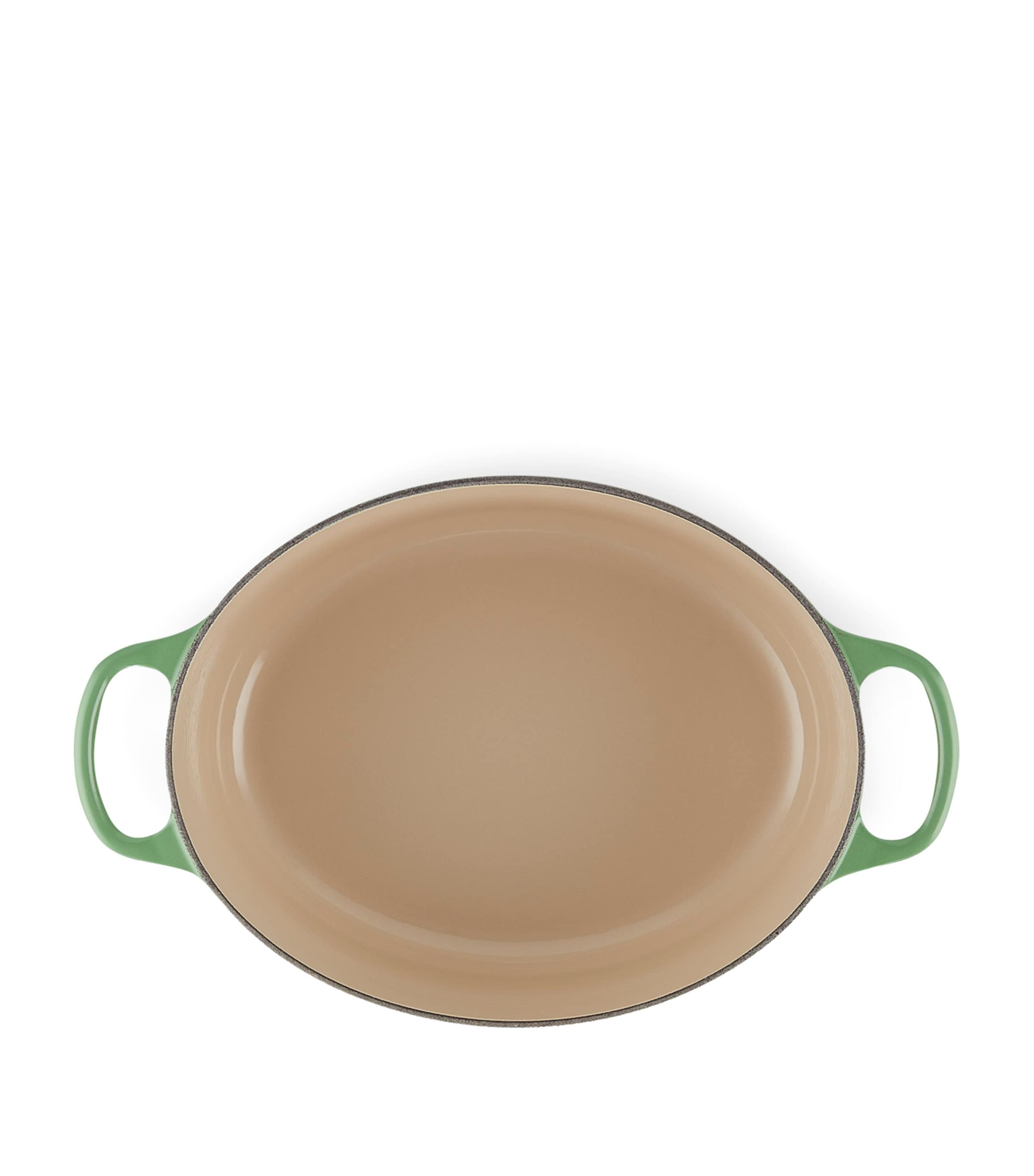 Le Creuset Cast Iron Oval Casserole Dish (27cm) Bamboo Green Image 6