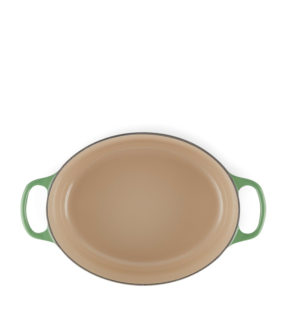 Le Creuset Cast Iron Oval Casserole Dish (27cm) Bamboo Green Image 6