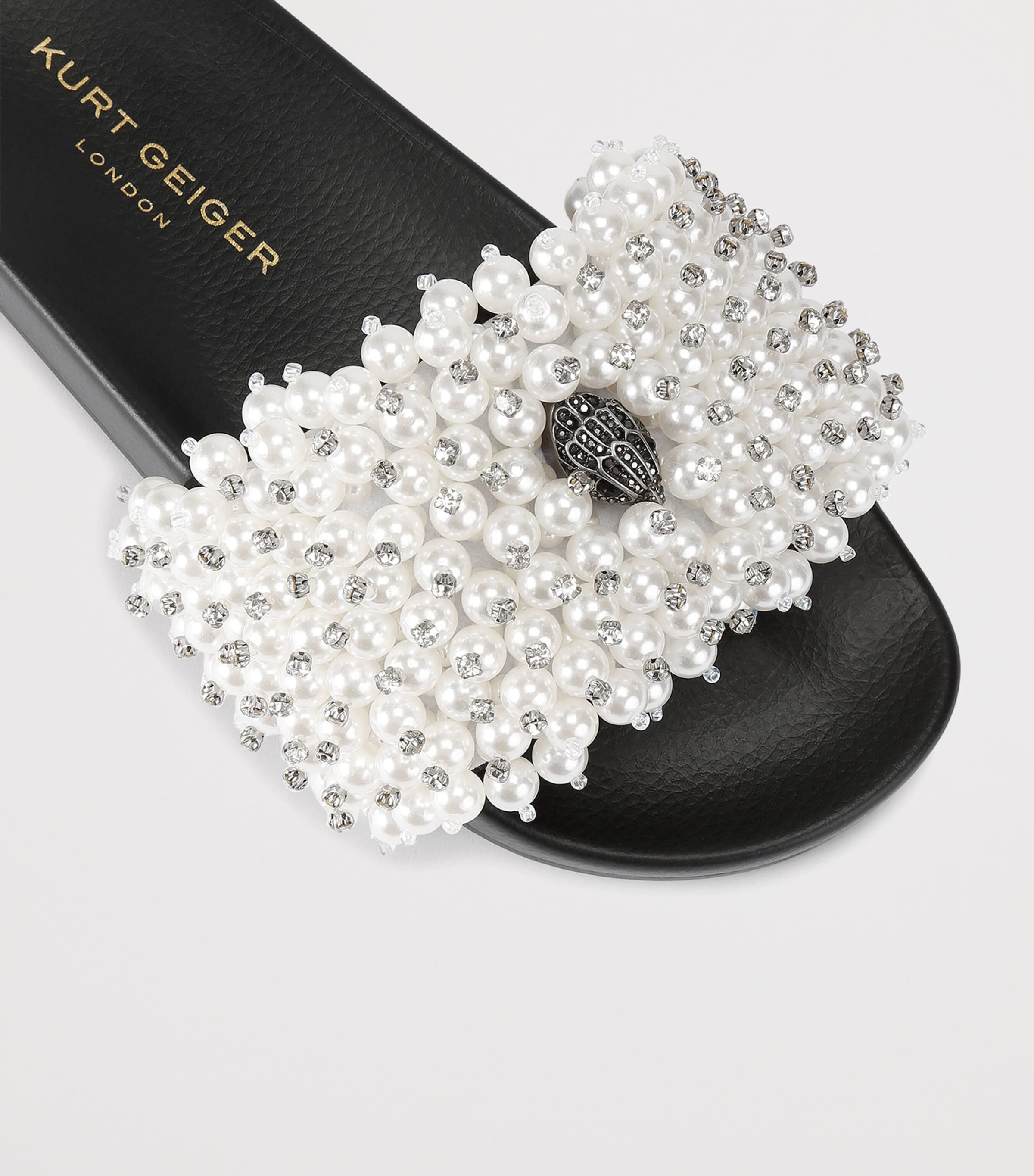 Embellished Meena Eagle Slides CREAM COMB Image 3