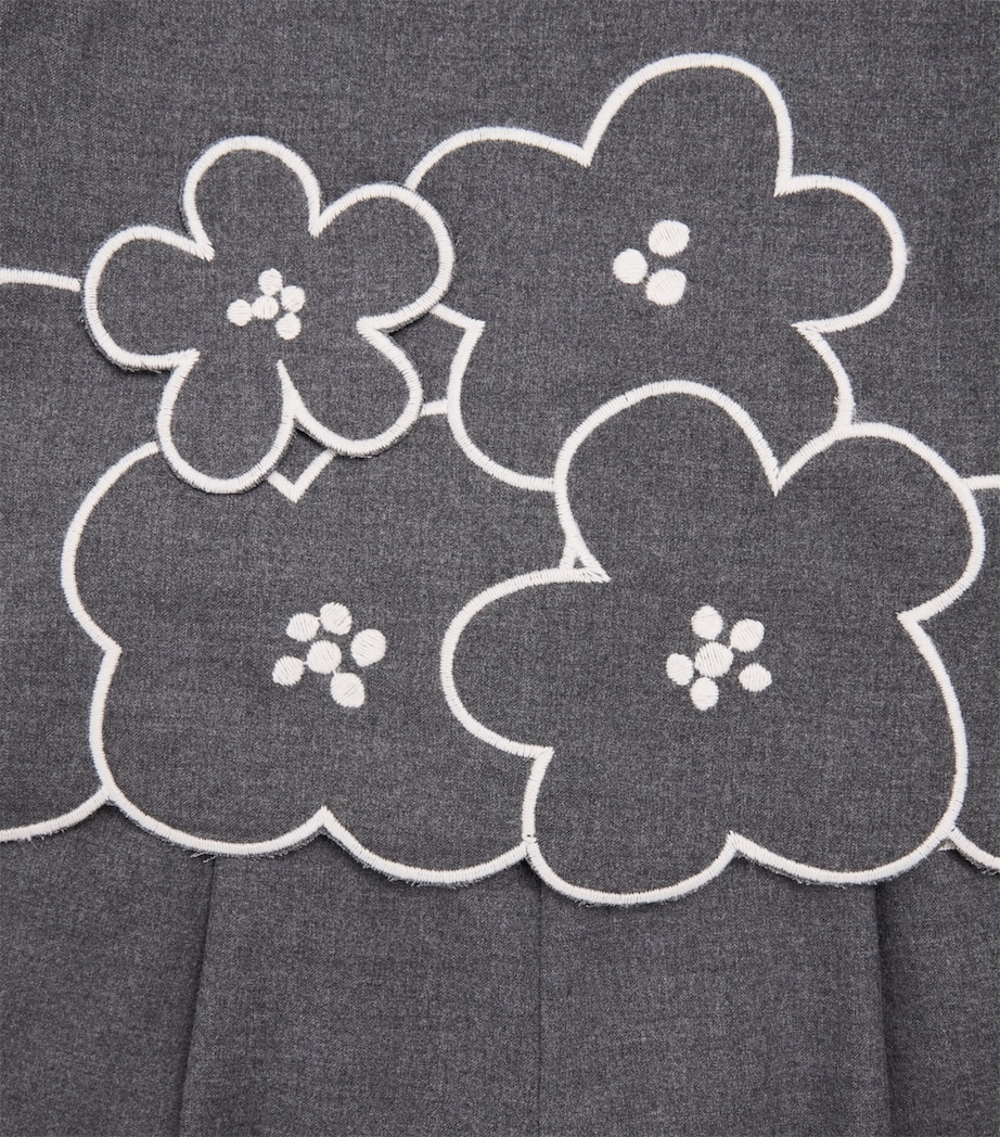 Il Gufo Scalloped Embroidered Top and Shorts Set (2-8 Years) Cloud/milk Image 4