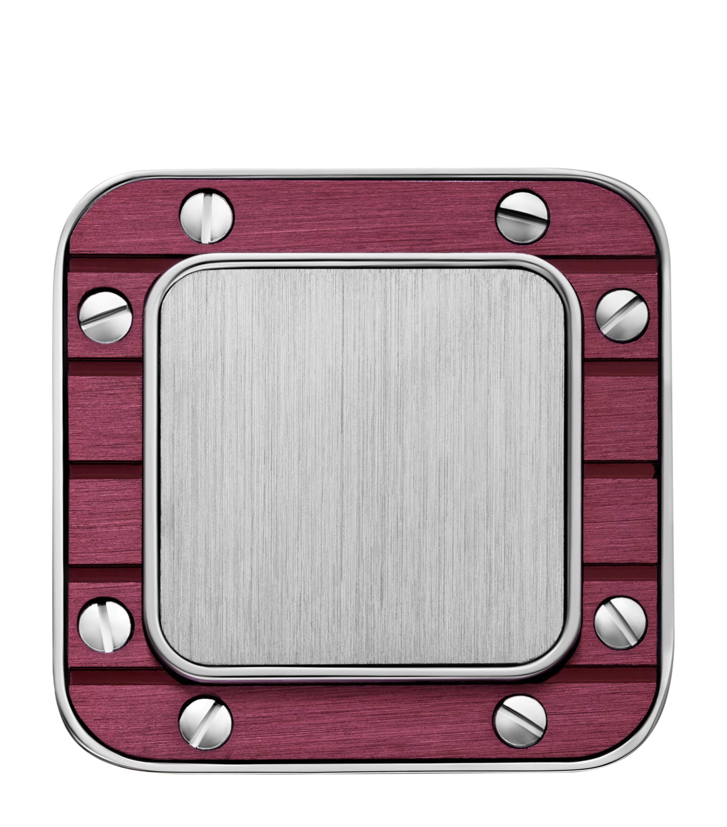 Cartier Sterling Silver Santos De Cartier Cufflinks Grey Image 1