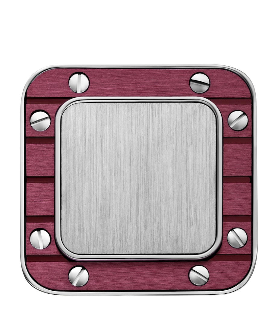 Cartier Sterling Silver Santos De Cartier Cufflinks Grey Image 1