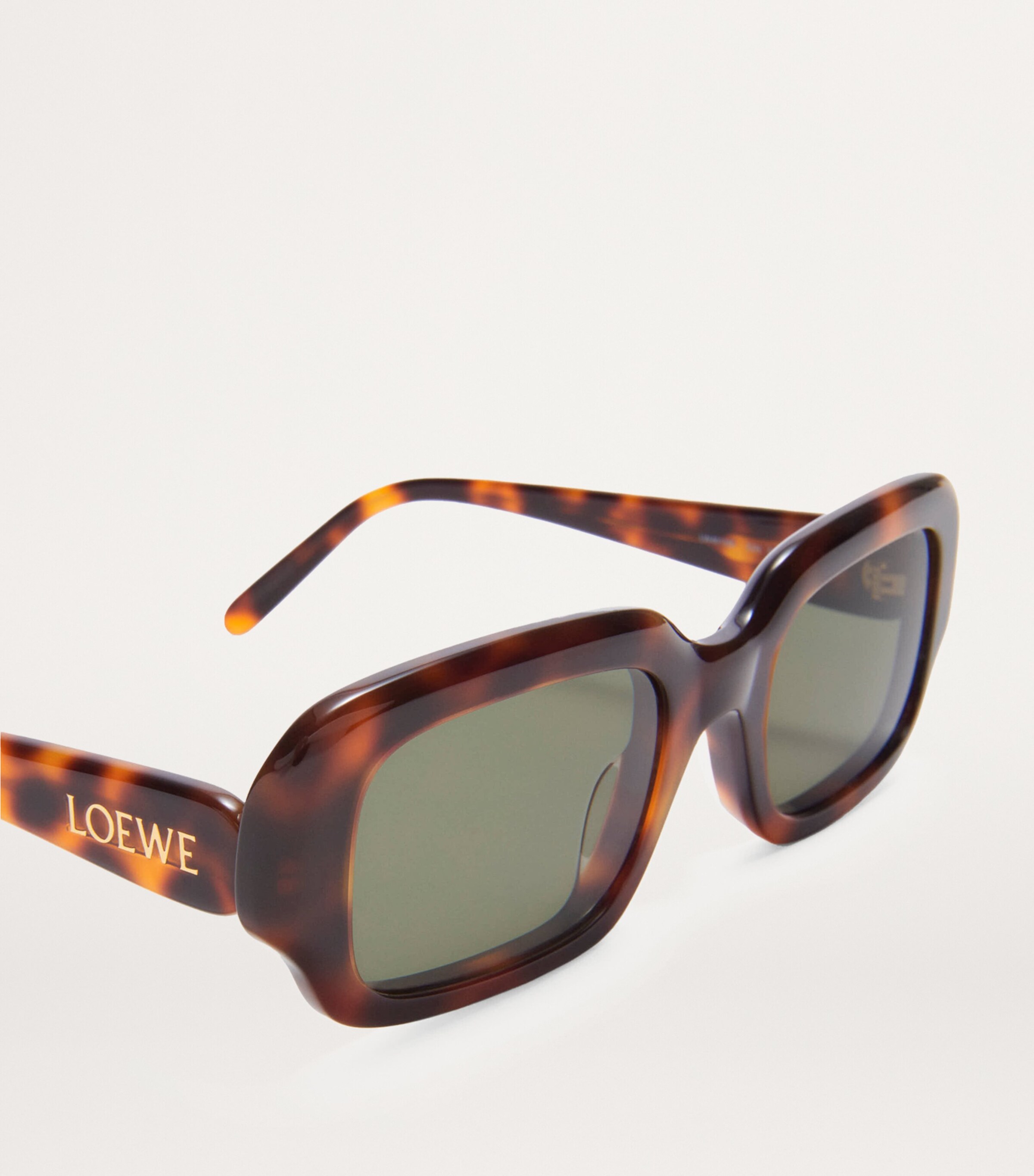 Acetate Rectangular Slim Sunglasses HAVANA Image 4