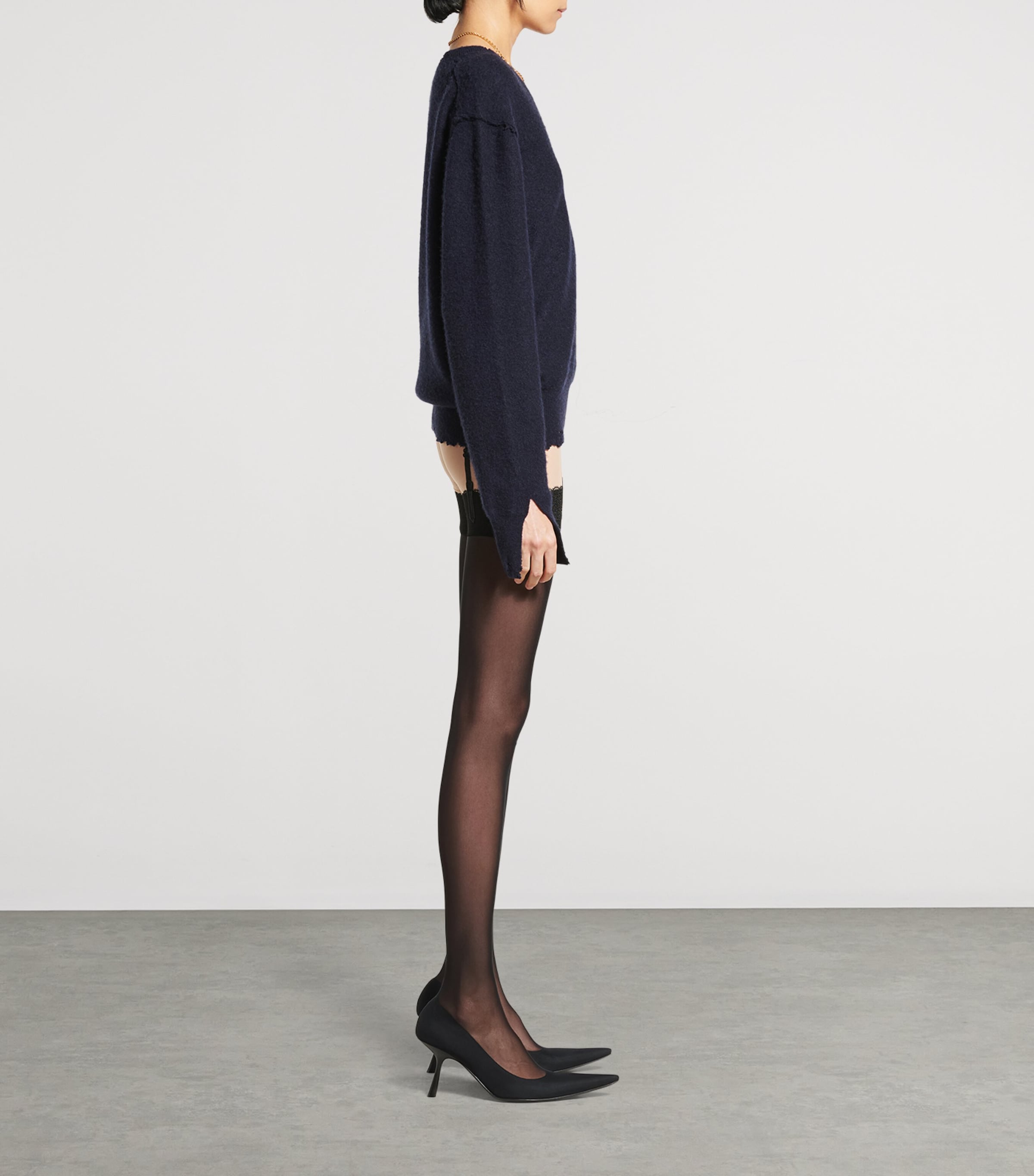 Balenciaga Womens Cashmere-Wool Inside Out Sweater Image 5