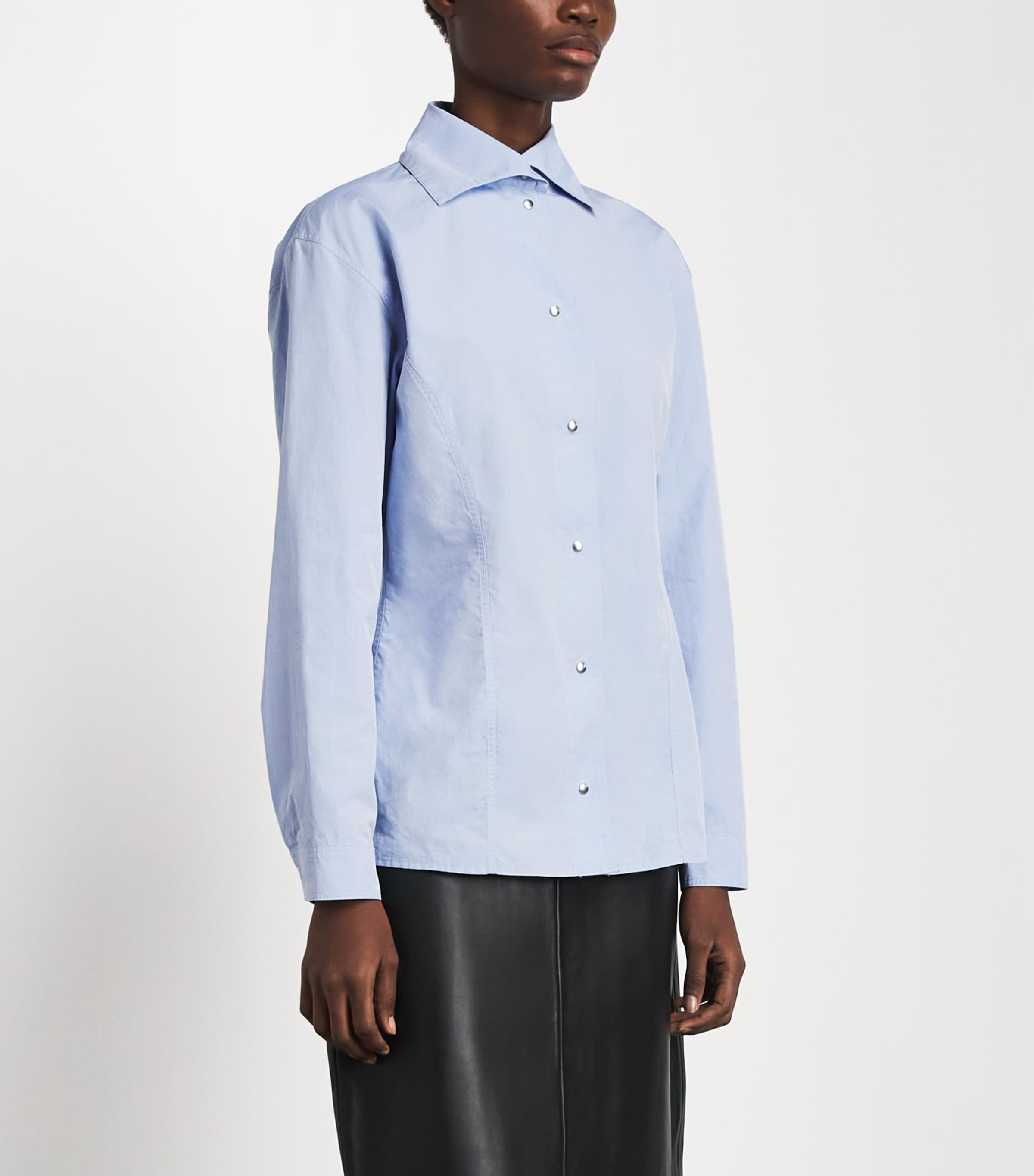 Jil Sander Womens Cotton Shape Shirt Blue Haze Image 4