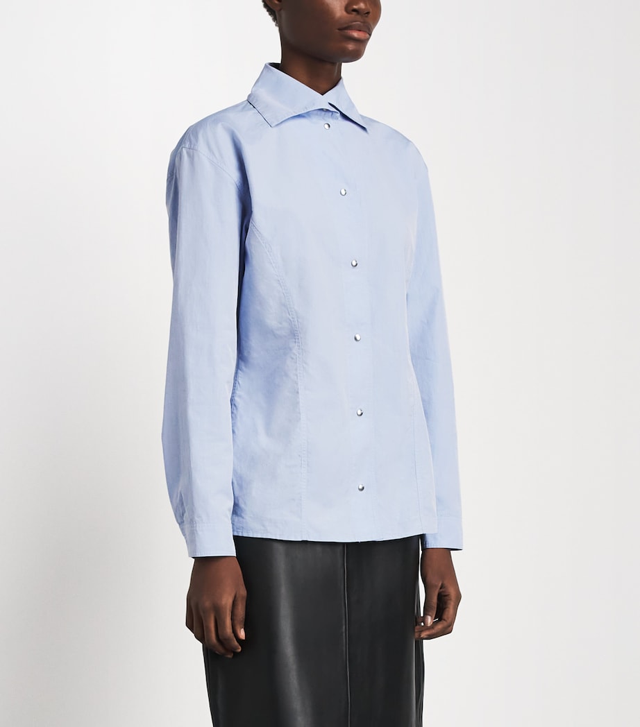 Jil Sander Womens Cotton Shape Shirt Blue Haze Image 4
