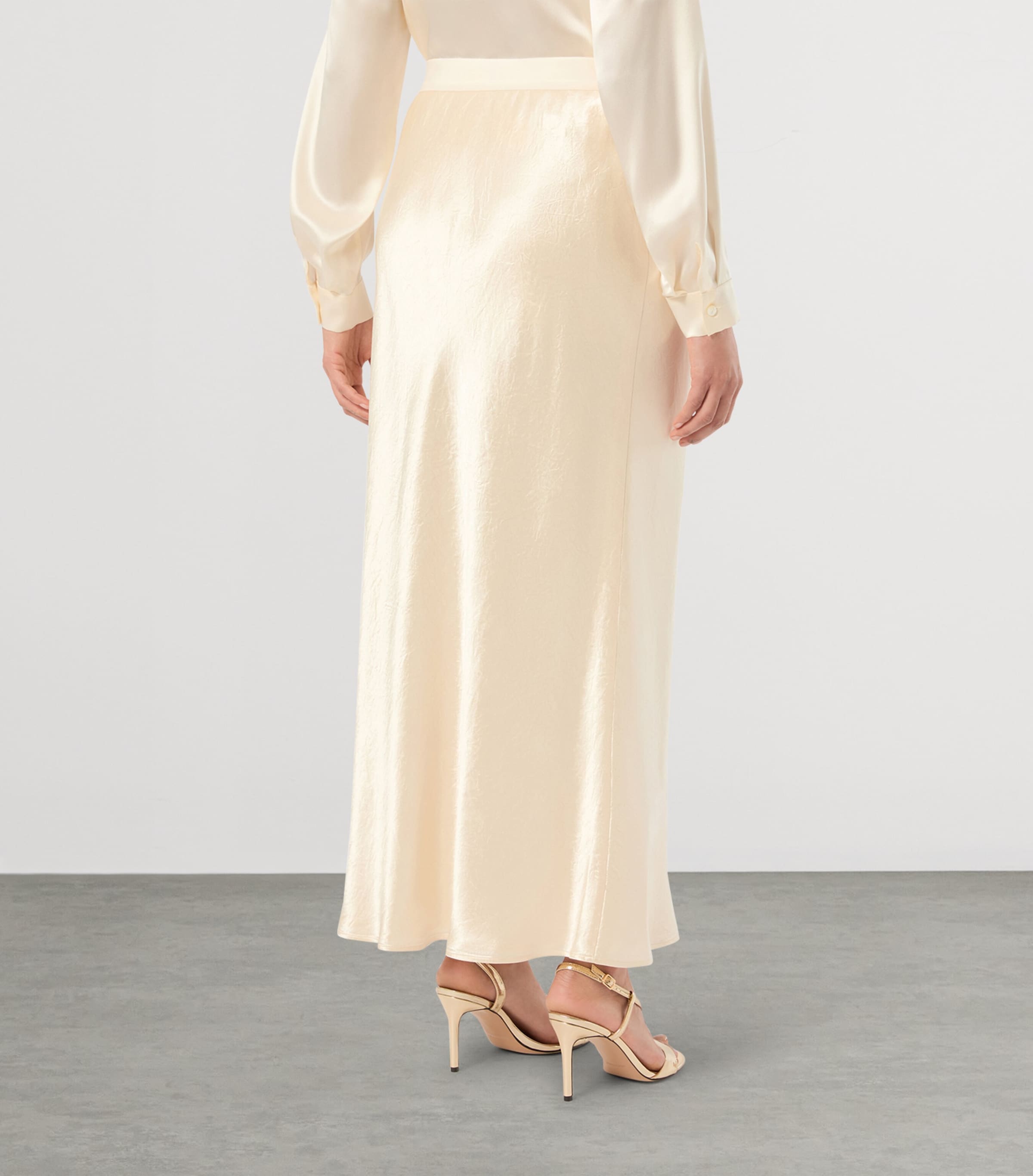 Marina Rinaldi Womens Midi Skirt Pearly White Image 4
