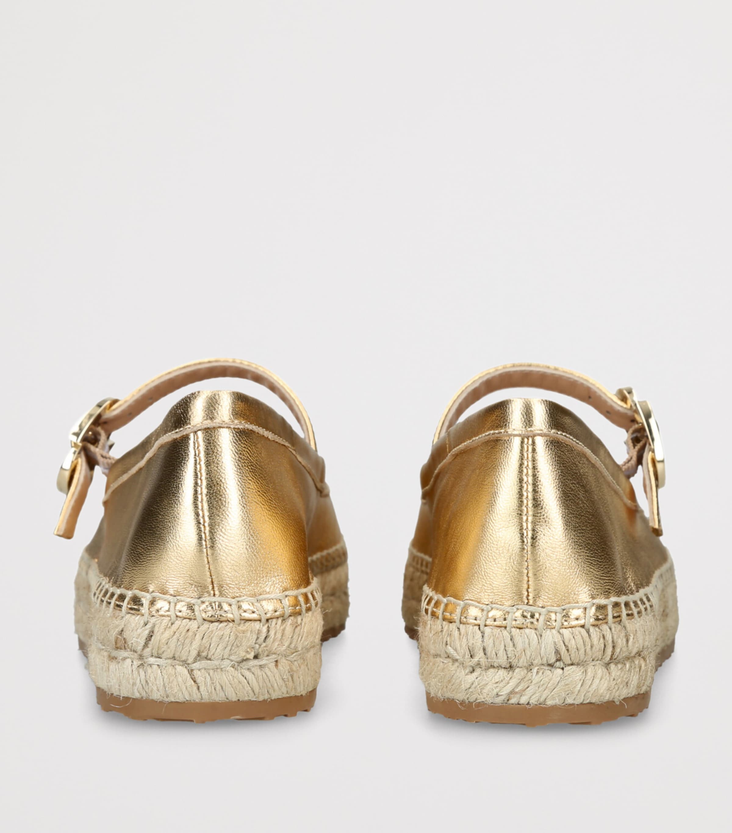 Gianvito Rossi Metallic Leather Elda Ballet Flats Gold Image 2