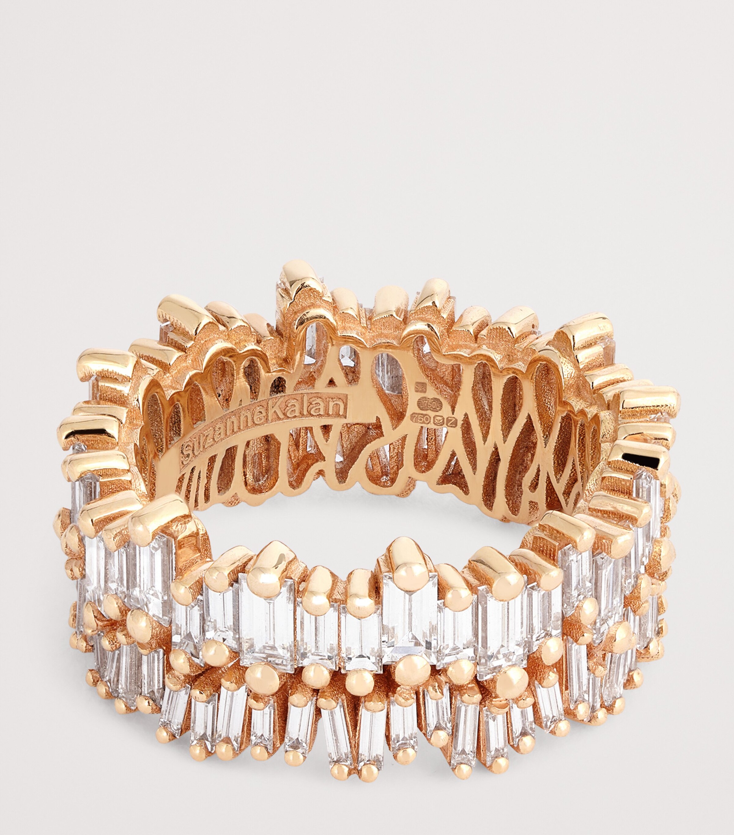 Rose Gold and Diamond Shimmer Eternity Ring 18K RG/WD Image 4