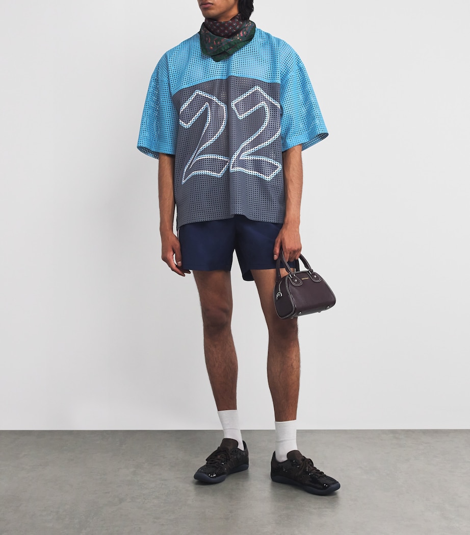 Oversized Leather T-Shirt ASHLEY BLUE Image 2
