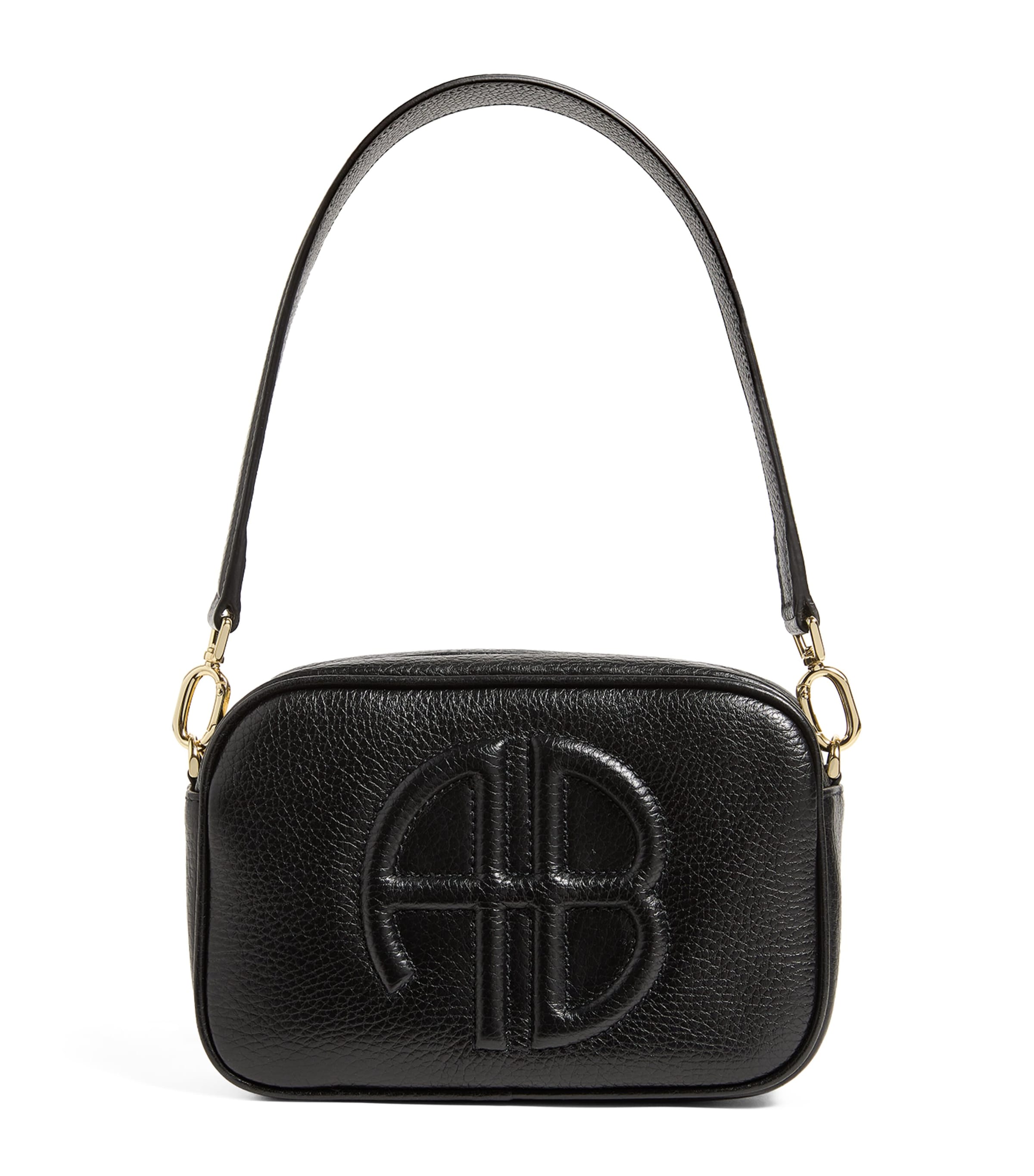 Shop Anine Bing Leather Lili Shoulder Bag In Black