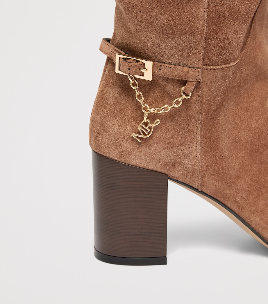 Marina Rinaldi Suede Knee High Boots Hazelnut Brown Image 5